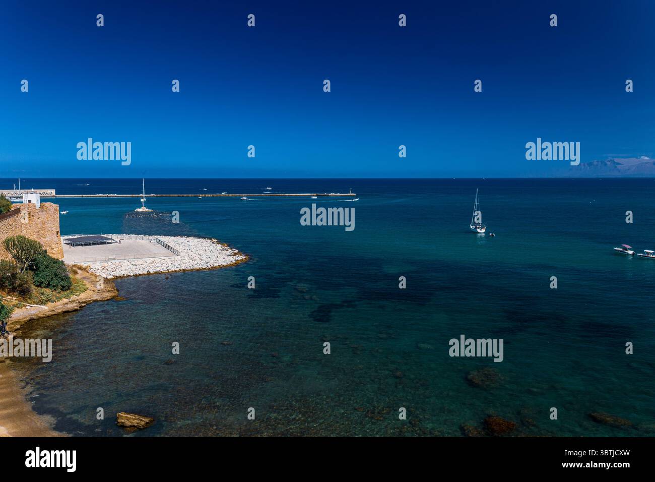 Photo panoramique de la splendide côte sicilienne Banque D'Images
