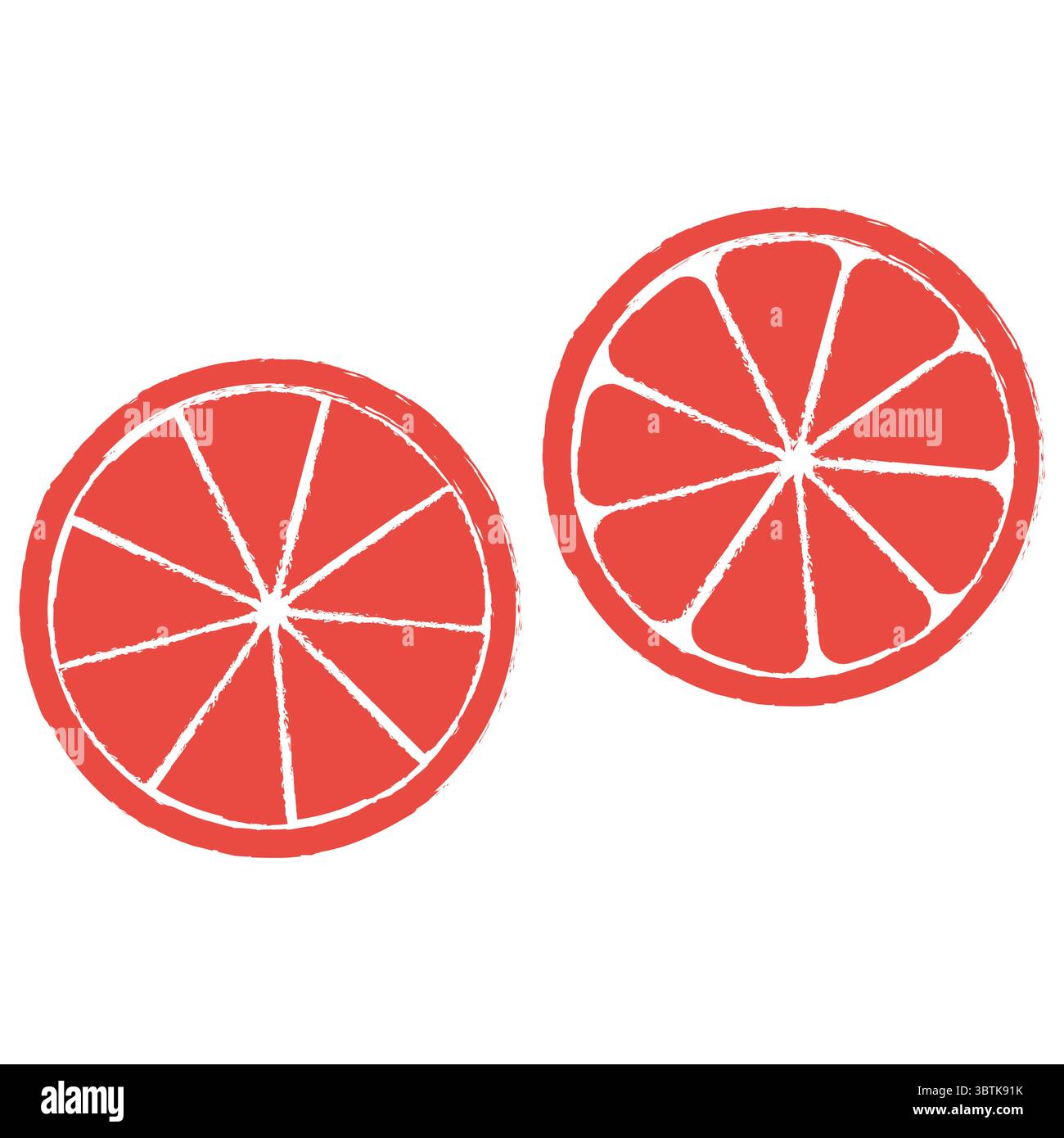 Tranches de pamplemousse fraîches. Illustration de fruits juteux. Nourriture vecteur d'agrumes. Dessert bio sain. Illustration de Vecteur