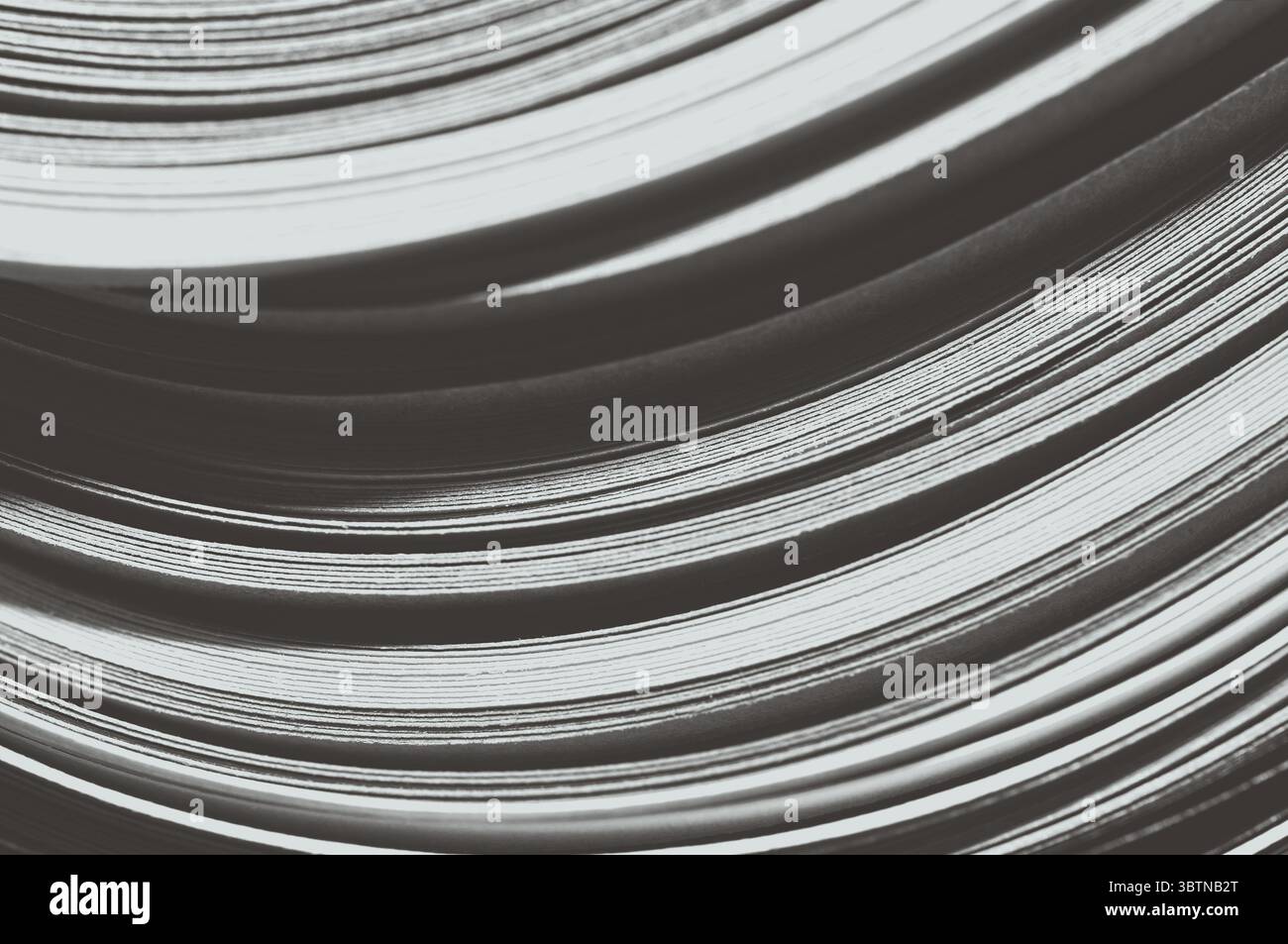 ressource graphique en noir et blanc, lignes monochromes fluides Banque D'Images