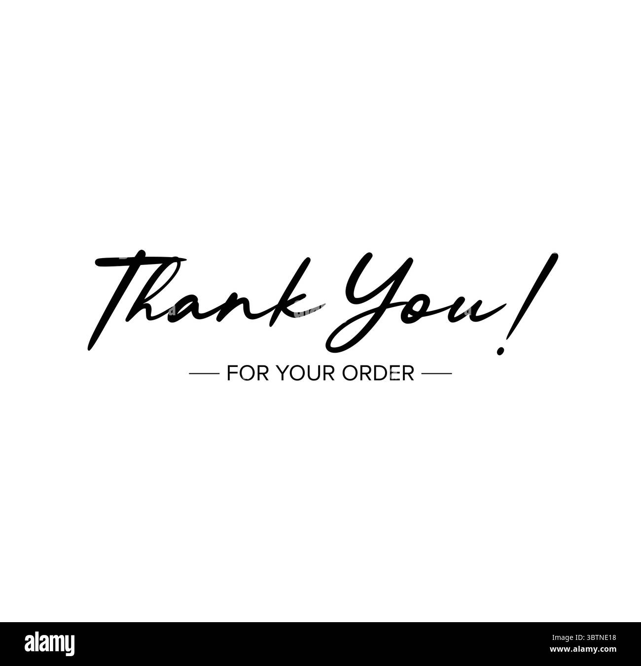 Merci pour votre commande - script de pinceau simple Illustration de Vecteur