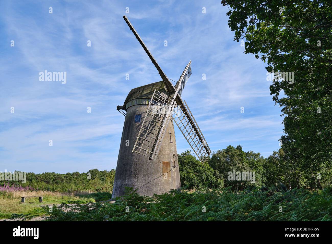 Bidston Windmill sur la Péninsule de Wirral Banque D'Images