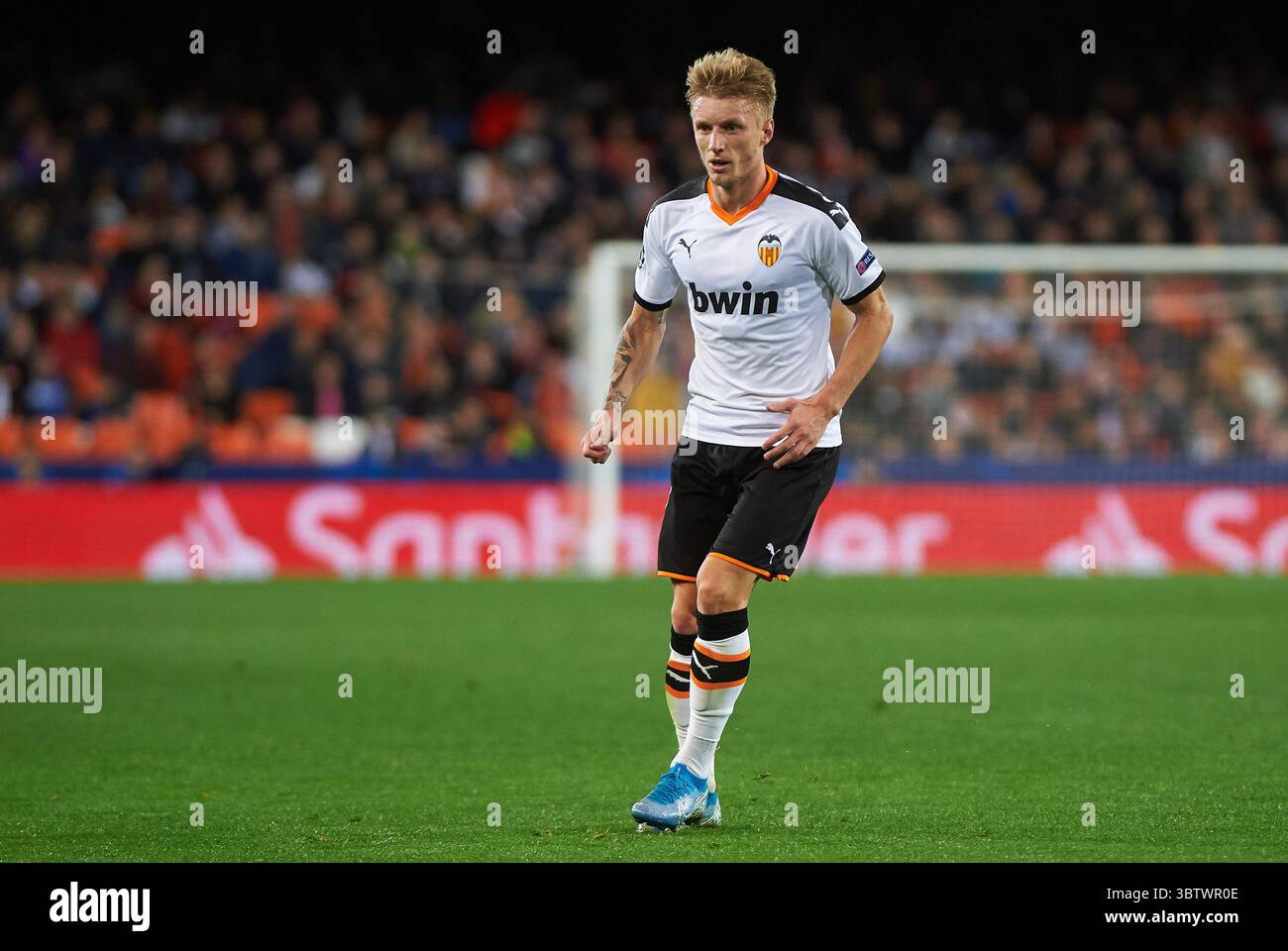 27 novembre 2019, Valence, Valence, Espagne : Daniel Wass de Valence lors du match du groupe H de l'UEFA Champions League entre Valence et Chelsea au stade Mestalla le 27 novembre 2019 à Valence, Espagne (crédit image : © AFP7 via ZUMA Wire) Banque D'Images