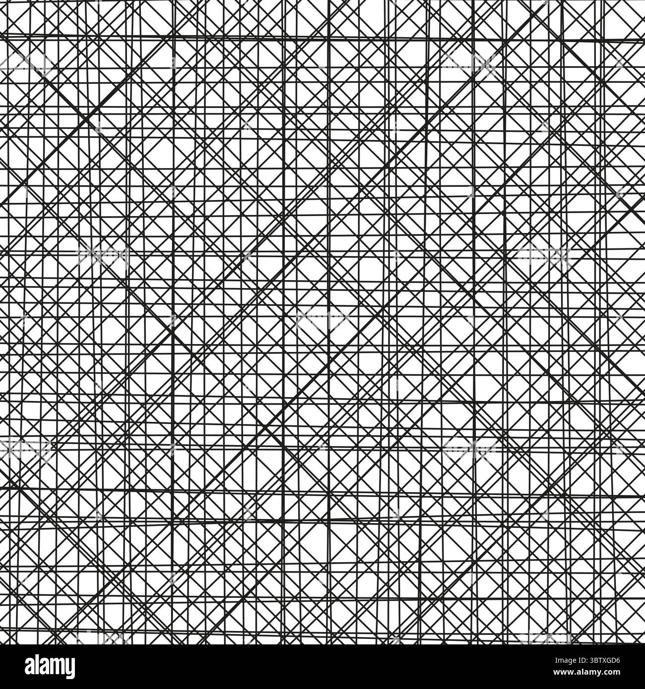Lignes diagonales de la grille. Répétition de maillage d'intersection. Vecteur de géométrie abstrait. Arrière-plan de dessin technique Illustration de Vecteur