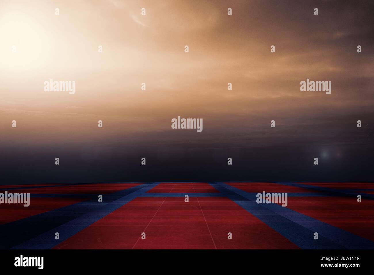 Vue sur le terrain de sport extérieur Banque D'Images