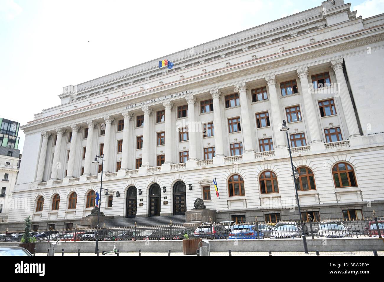 Bucarest, Roumanie - 13 juin 2025 : le siège de la Banque nationale de Roumanie à Bucarest Banque D'Images