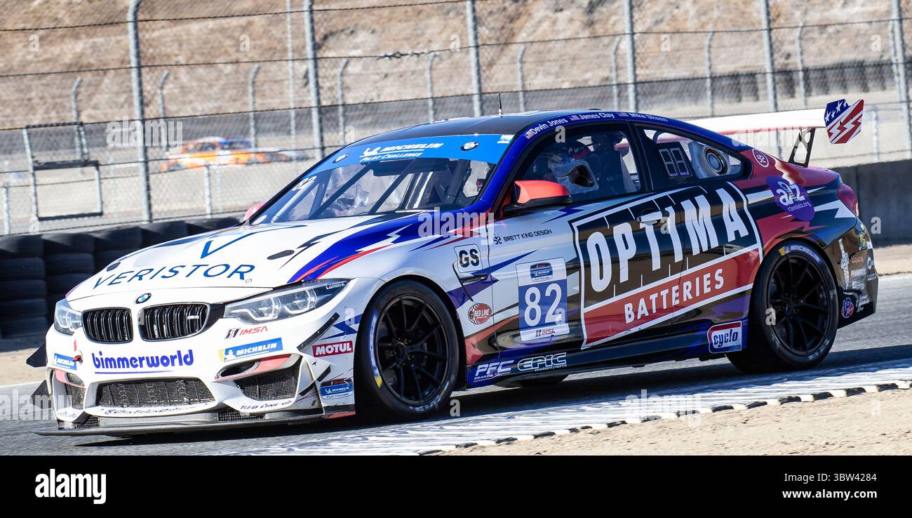 Oct 31 2020 Monterey, CA, États-Unis # 82 pilotes J. Clay / M. Skeen sortant du virage 3 lors du Hyundai Monterey Sports car Championship Q1 à WeatherTech Laguna Seca Monterey, CA Thurman James / CSM(Credit image : &copy ; Thurman James / CSM via ZUMA Wire) Banque D'Images