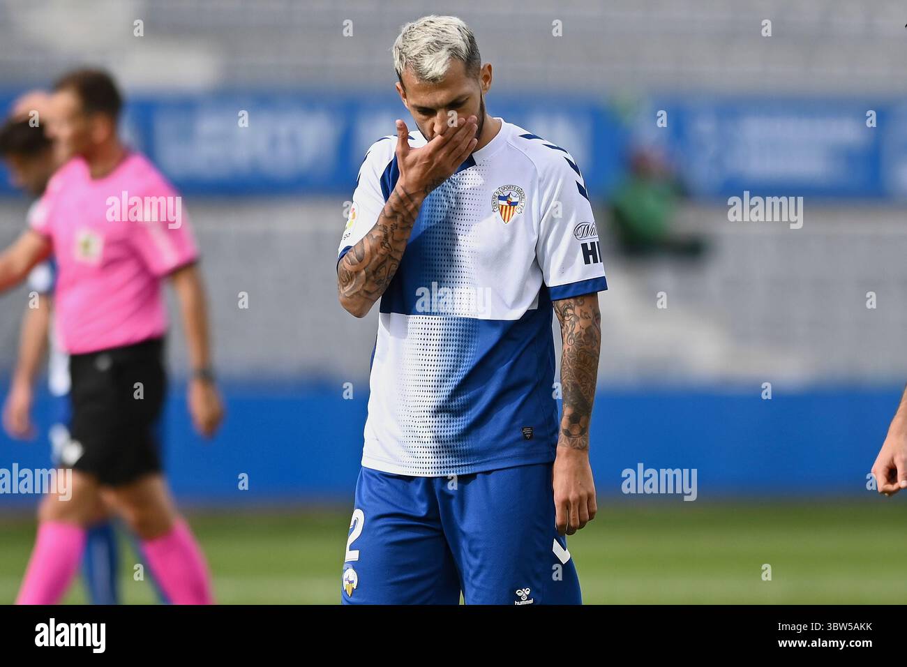 8 novembre 2020, Sabadell, Espagne : Stoichkov de ce Sabadell lors du match Liga SmartBank entre ce Sabadell et Malaga CF à Estadi Nova Creu Alta à Sabadell, Espagne. (Crédit image : © Gerard Franco/DAX via ZUMA Wire) Banque D'Images