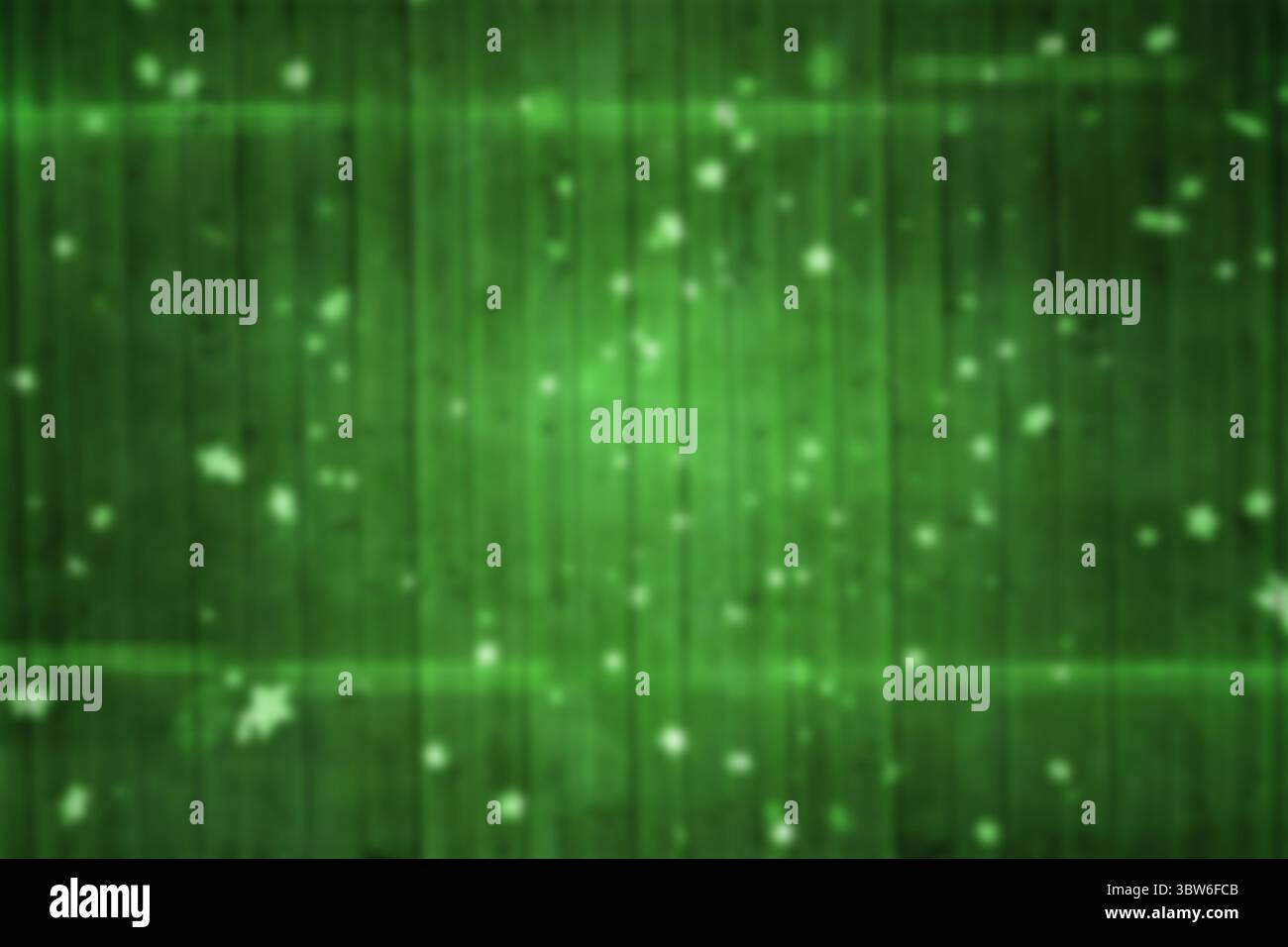 Le panneau vert abstrait brille avec des rayures verticales et des particules de lumière qui dérivent dans un design plat Banque D'Images Le panneau vert abstrait brille avec des rayures verticales et des particules de lumière qui dérivent dans un design plat Banque D'Images