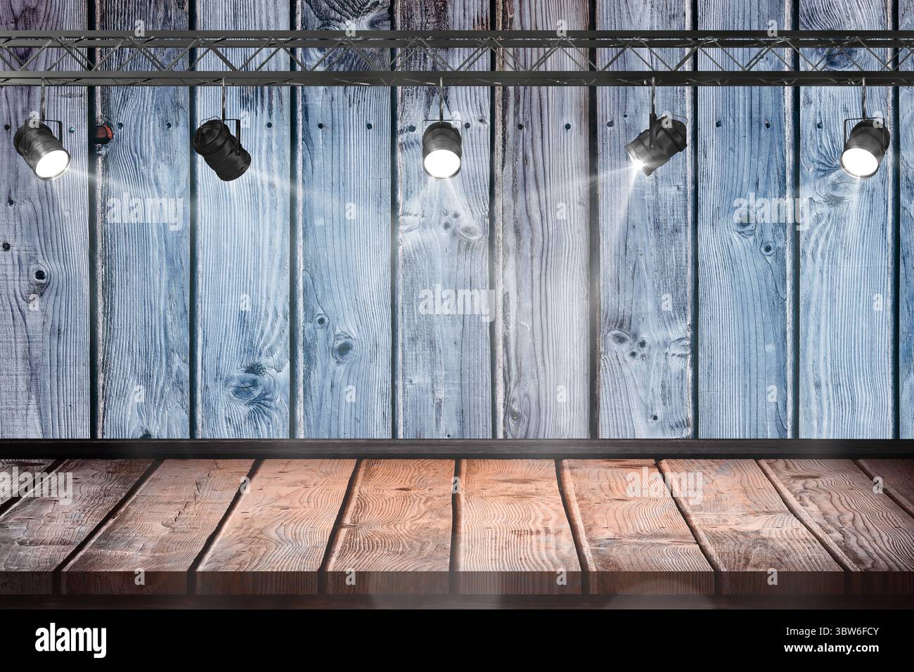 Projecteurs sur le bois Banque D'Images