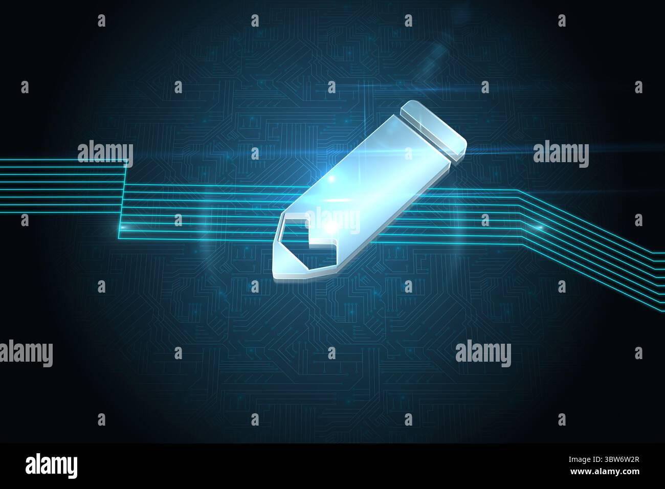 Sur l'icône crayon futuristic background Banque D'Images