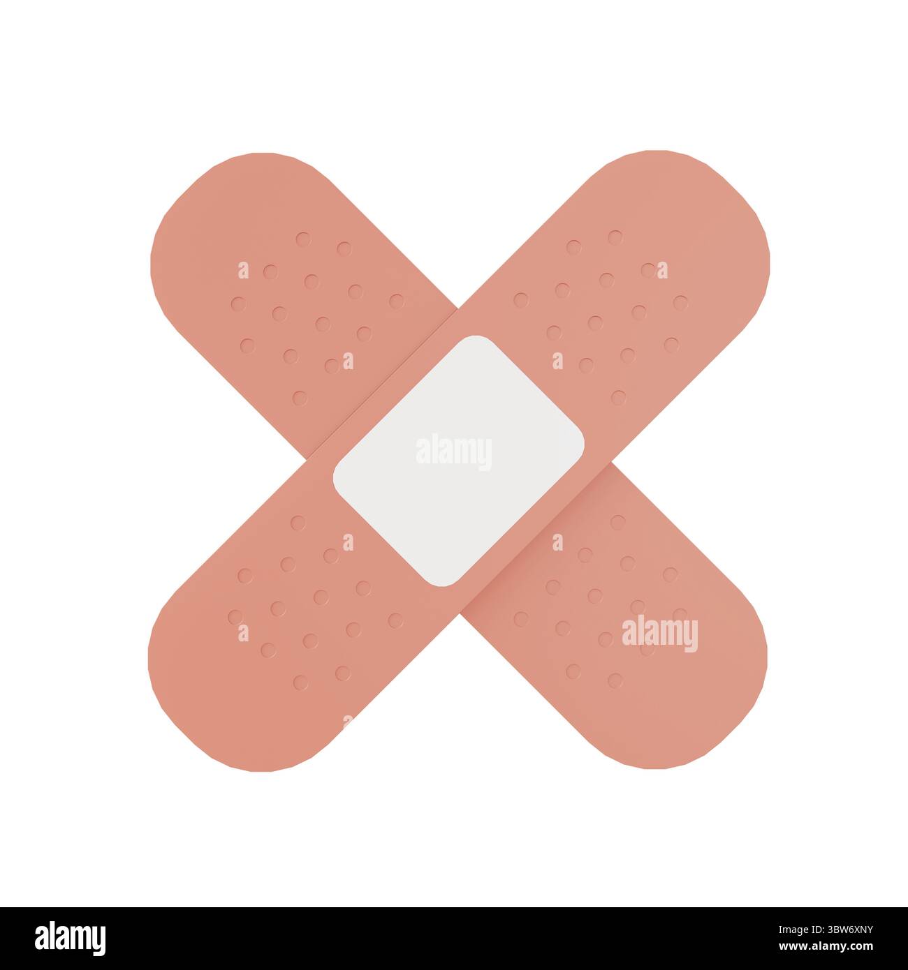 rendu 3d de plâtre adhésif, icônes 3d, style de dessin animé minimal pastel isolé Banque D'Images