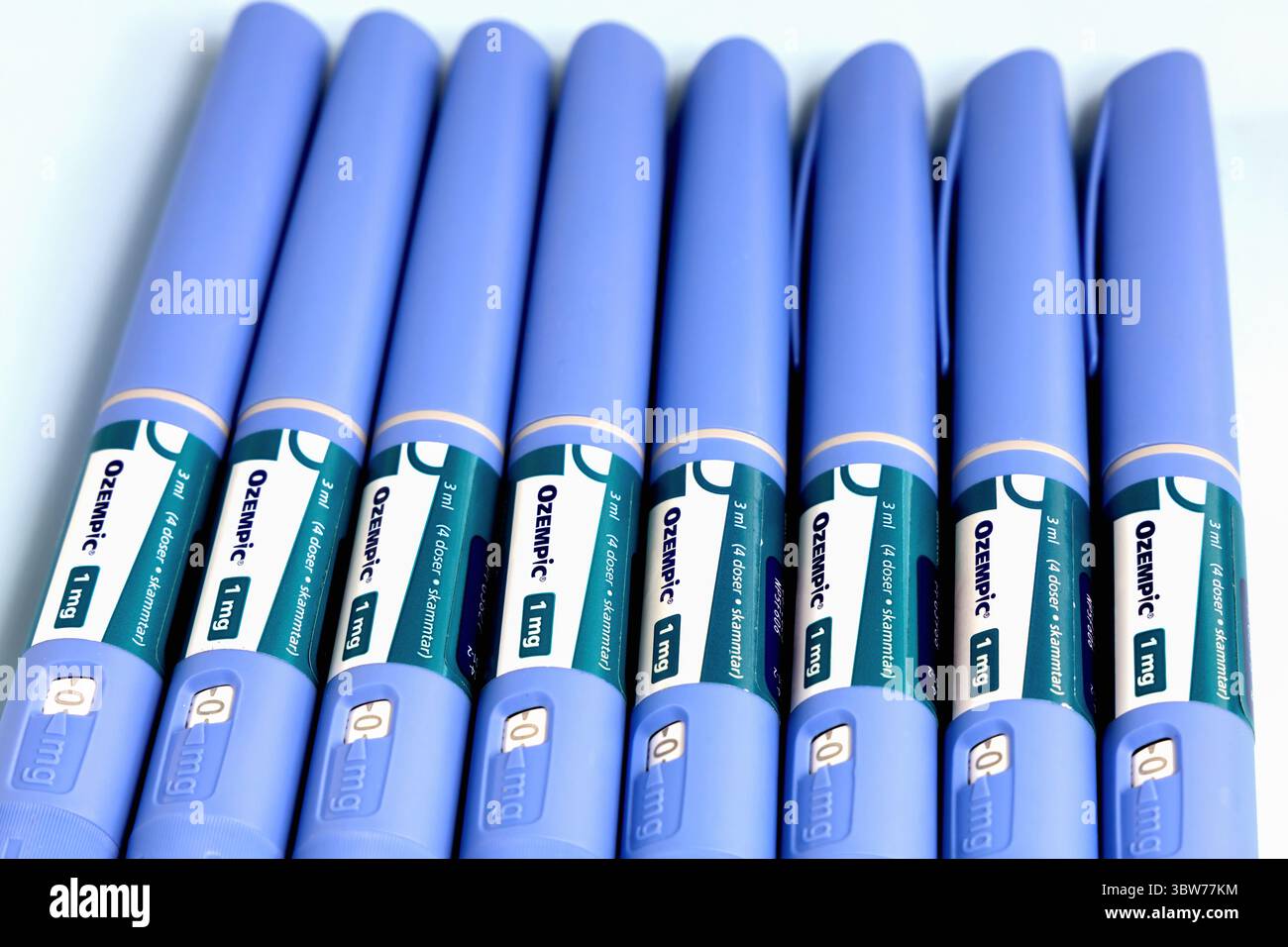 De nombreuses injections pour la perte de poids et le diabète de type 2 Ozempic. Copenhague, Danemark - 16 juillet 2025 Banque D'Images