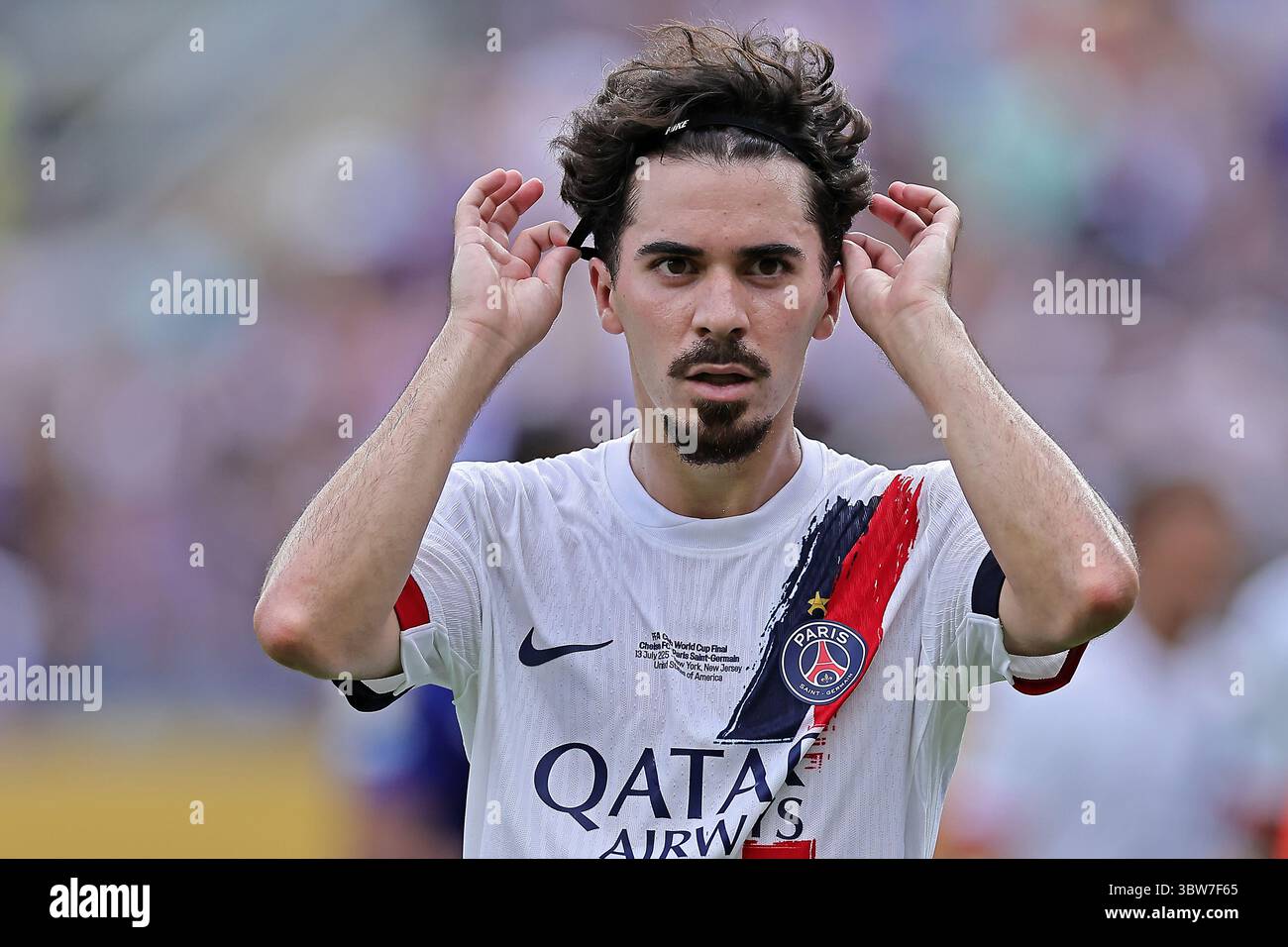 East Rutherford, États-Unis, 13 juillet 2025. Vitinha du PSG, lors du match entre le Chelsea FC et le PSG pour la finale de la Coupe du monde des clubs FIFA 2025, au MetLife Stadium à East Rutherford, États-Unis, le 13 juillet 2025. Photo : Heuler Andrey/DiaEsportivo/Alamy Live News Banque D'Images