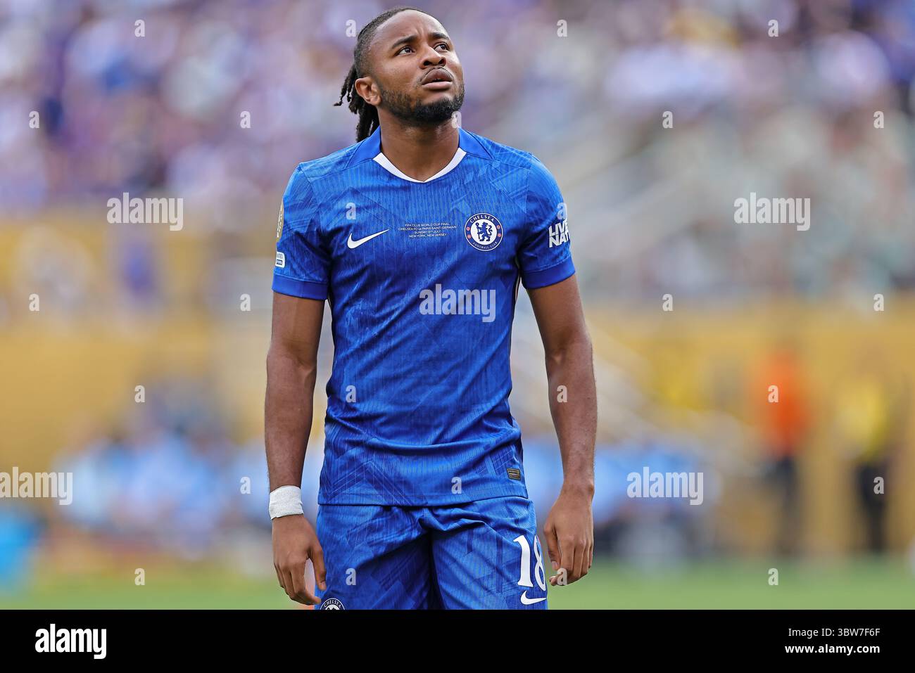 East Rutherford, États-Unis, 13 juillet 2025. Christopher Nkunku du Chelsea FC lors du match entre le Chelsea FC et le PSG pour la finale de la Coupe du monde des clubs de la FIFA 2025, au MetLife Stadium à East Rutherford, États-Unis, le 13 juillet 2025. Photo : Heuler Andrey/DiaEsportivo/Alamy Live News Banque D'Images East Rutherford, États-Unis, 13 juillet 2025. Christopher Nkunku du Chelsea FC lors du match entre le Chelsea FC et le PSG pour la finale de la Coupe du monde des clubs de la FIFA 2025, au MetLife Stadium à East Rutherford, États-Unis, le 13 juillet 2025. Photo : Heuler Andrey/DiaEsportivo/Alamy Live News Banque D'Images