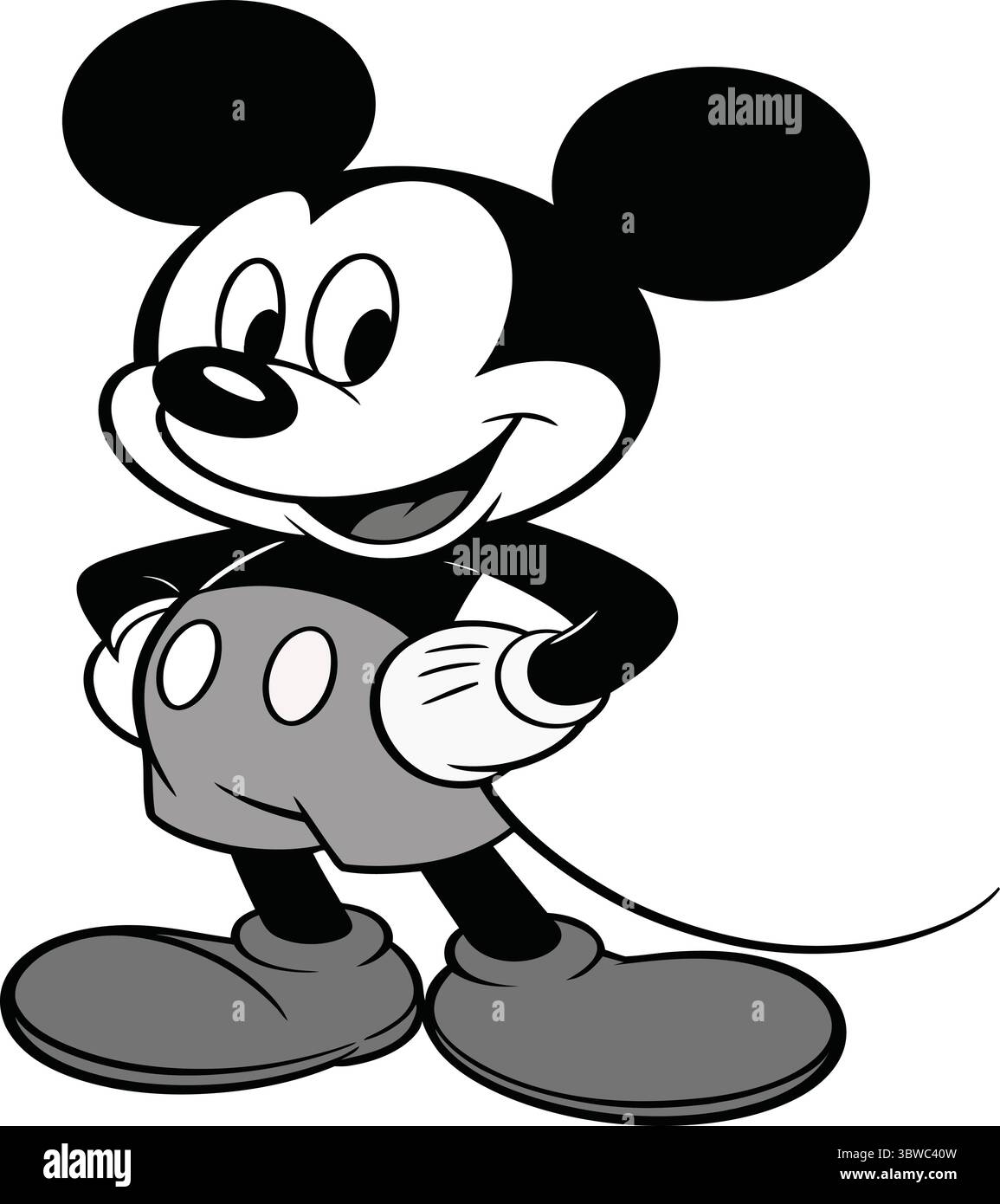 « Personnage de dessin animé ludique avec un sourire charmant » Illustration de Vecteur