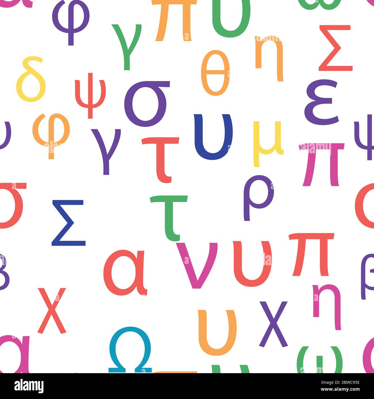 Motif sans couture lettres et symboles de l'alphabet grec. Alphabet grec vif. Illustration de Vecteur Motif sans couture lettres et symboles de l'alphabet grec. Alphabet grec vif. Illustration de Vecteur
