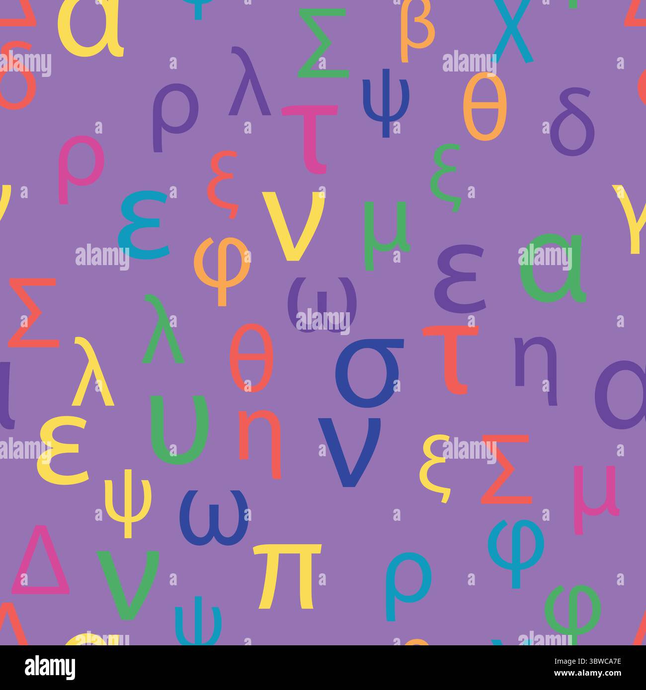 Motif sans couture lettres et symboles de l'alphabet grec. Alphabet grec vif. Illustration de Vecteur Motif sans couture lettres et symboles de l'alphabet grec. Alphabet grec vif. Illustration de Vecteur