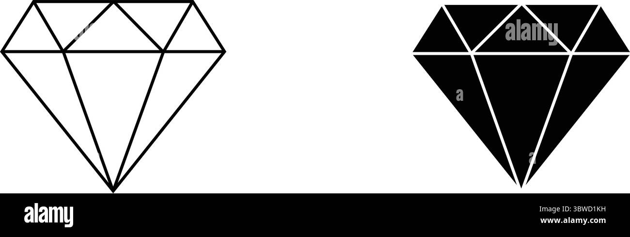 icône de diamant Illustration de Vecteur