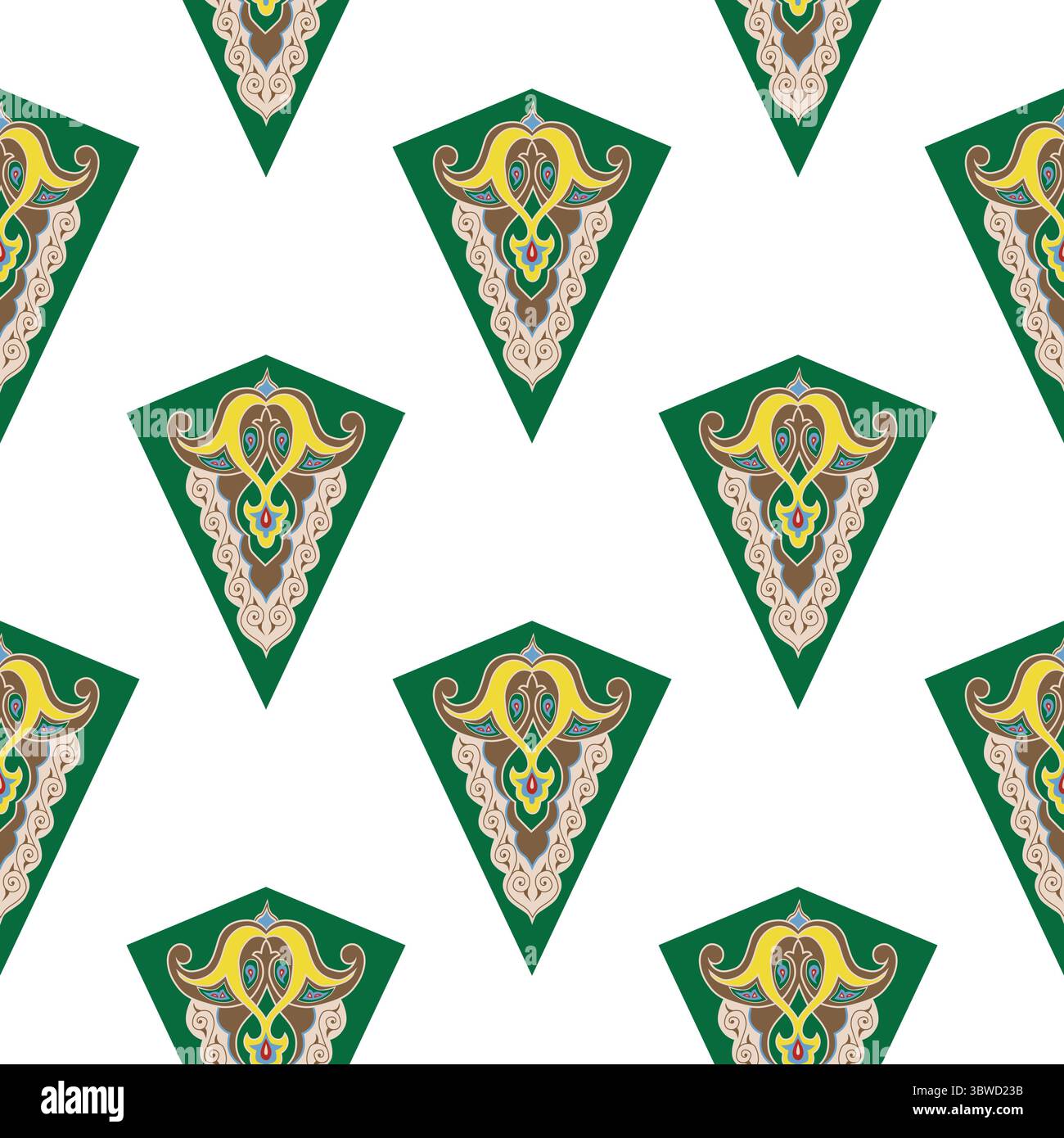 Motif géométrique sans couture Arabesque. Motif sans couture folklorique asiatique décoratif. Ornement ethnique, kirghize, Kazakhs, Bachkirs, Tatars, Yakut Mongols Illustration de Vecteur