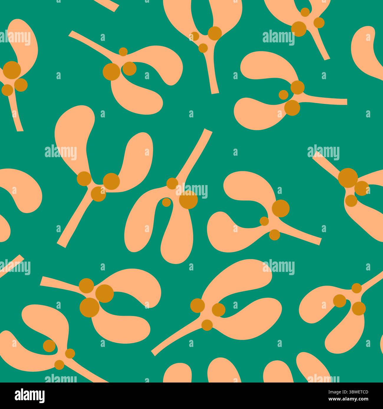 Motif sans couture d'hiver avec gui pour cadeaux et tissus de Noël et textiles et linge de maison et emballage Banque D'Images