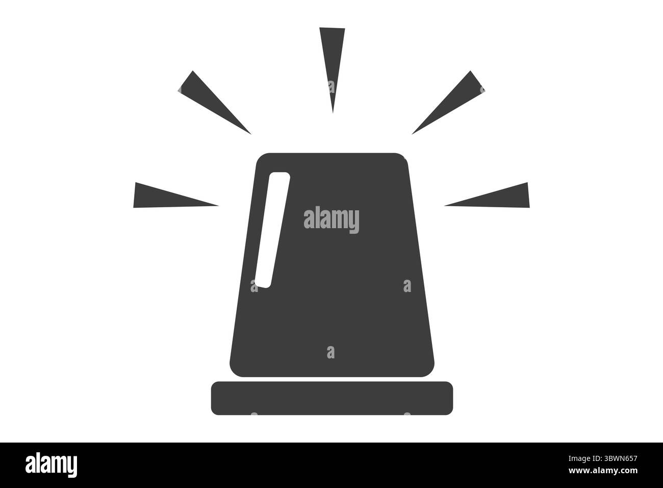 Signal d'urgence de la sirène, alarme clignotante. Feu rouge police, ambulance ou secours urgent avertir. Alerte clignotante d'avertissement. . Illustration vectorielle Illustration de Vecteur