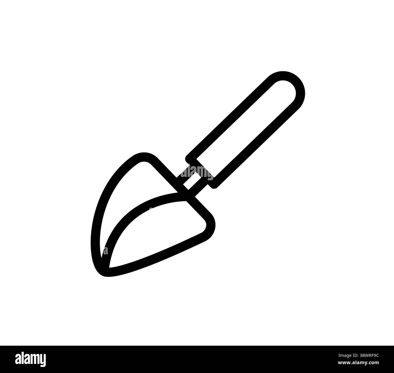 Une illustration minimaliste d'un outil de truelle, parfait pour les amateurs de jardinage qui cherchent à améliorer leurs projets de plantation et d'aménagement paysager avec precisio Illustration de Vecteur