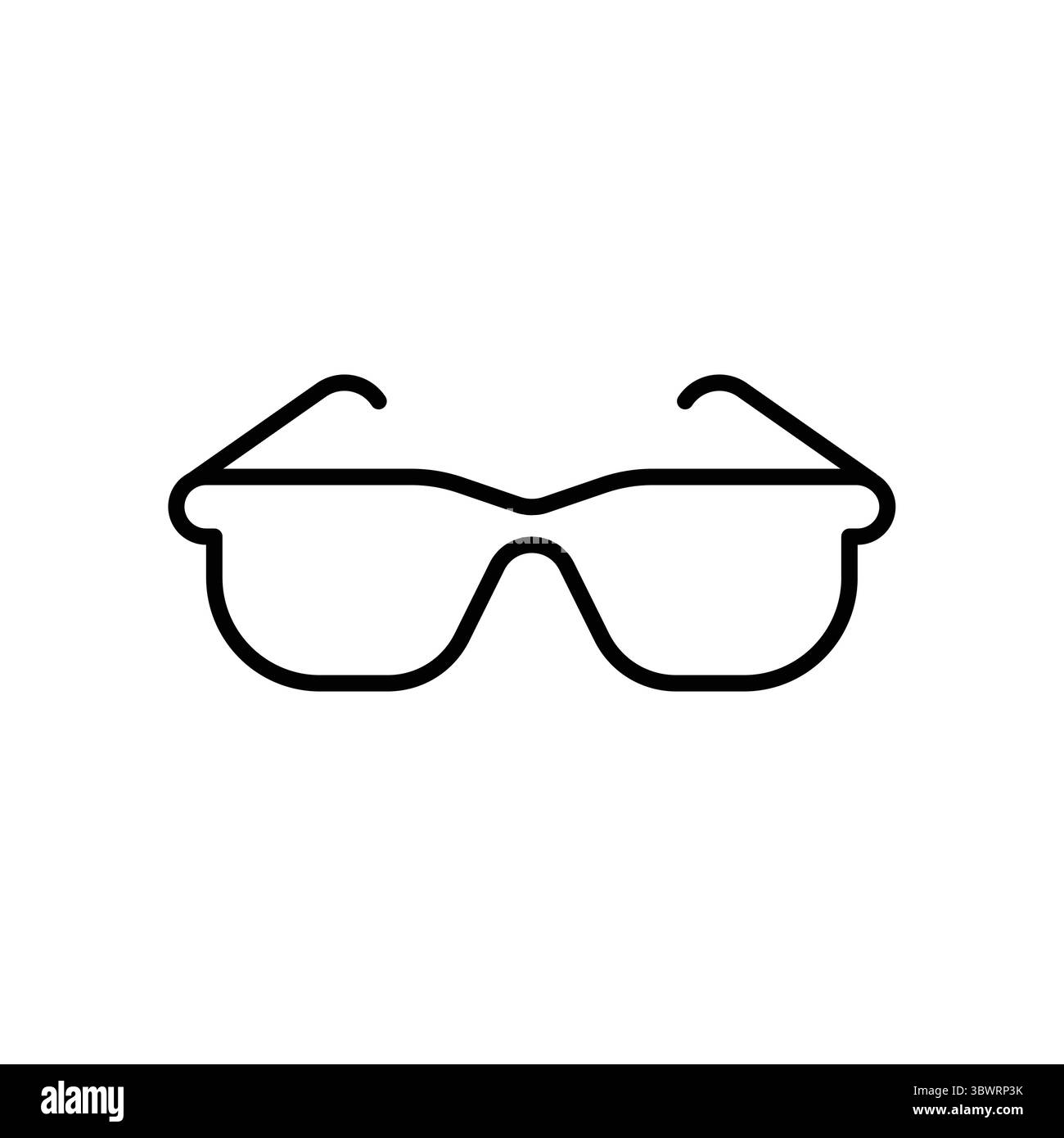 Ce contour minimaliste de lunettes de soleil élégantes capture l'essence de la mode moderne. Parfait pour transmettre les loisirs, les vibrations estivales et les aestheti à la mode Illustration de Vecteur