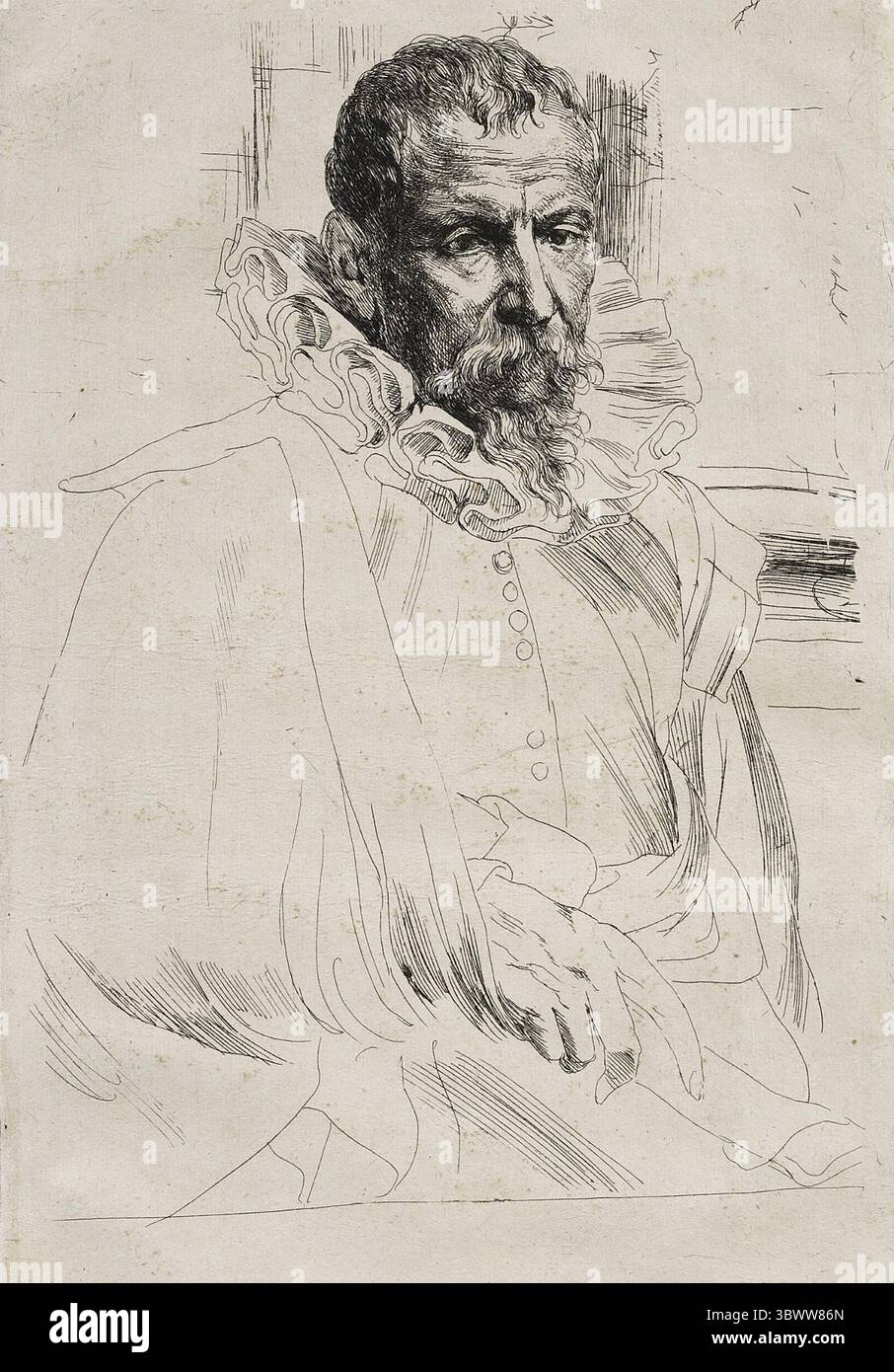 PIETER BRUEGHEL LE JEUNE artiste flamand (1564-1638) dessiné par Anthony van Dyck Banque D'Images