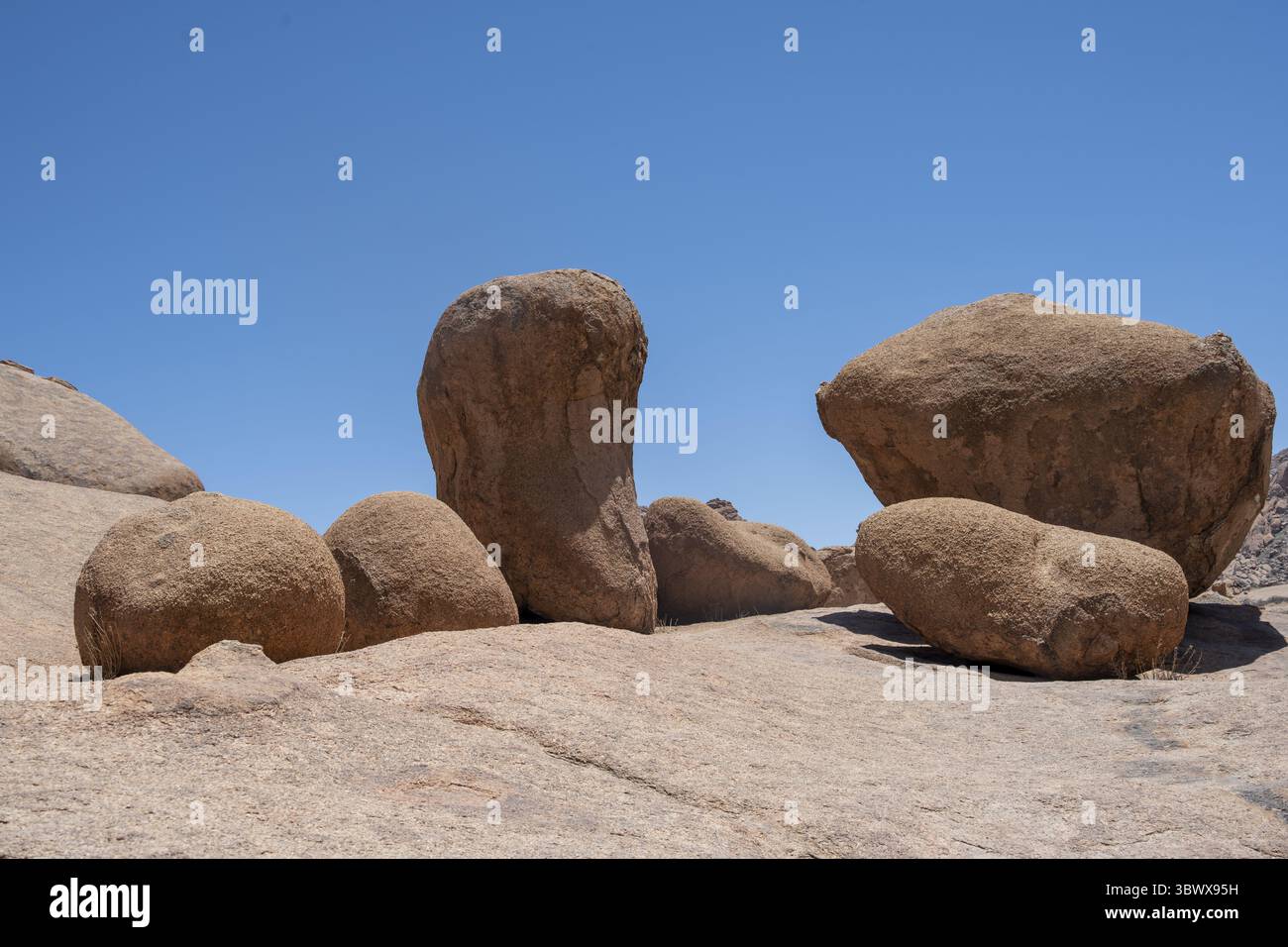 Formation rocheuse, montagnes Pontok, Grand Spitzkoppe, Spitzkoppe, réserve naturelle du Grand Spitzkoppe, Namibie Banque D'Images