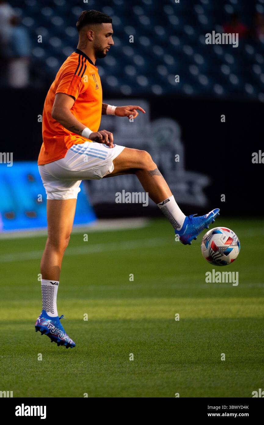 31 juillet 2021, Bronx, NY, États-Unis : le milieu de terrain de New York VALENTIN CASTELLANOS #11 se réchauffe lors d'un match de saison régulière au Yankee Stadium dans le Bronx, New York. Le New York City FC bat Columbus Crew 4-0. (Crédit image : © Mark Smith/ZUMA Press Wire) Banque D'Images