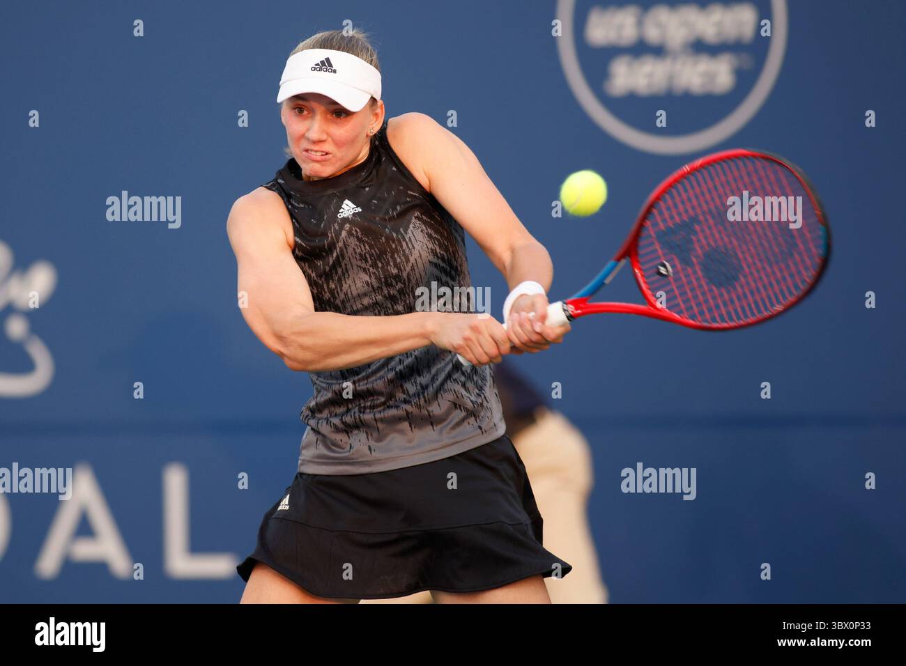 06 août 2021 : Elena Rybakina (KAZ) a été battue par Danielle Collins (USA) 76(5) 76(4) en quarts de finale de la Mubadala Silicon Valley Classic à San Jose State University à San Jose, Californie. ©mal Taam/TennisClix/CSM(image de crédit : &copy ; mal Taam/CSM via ZUMA Wire) Banque D'Images