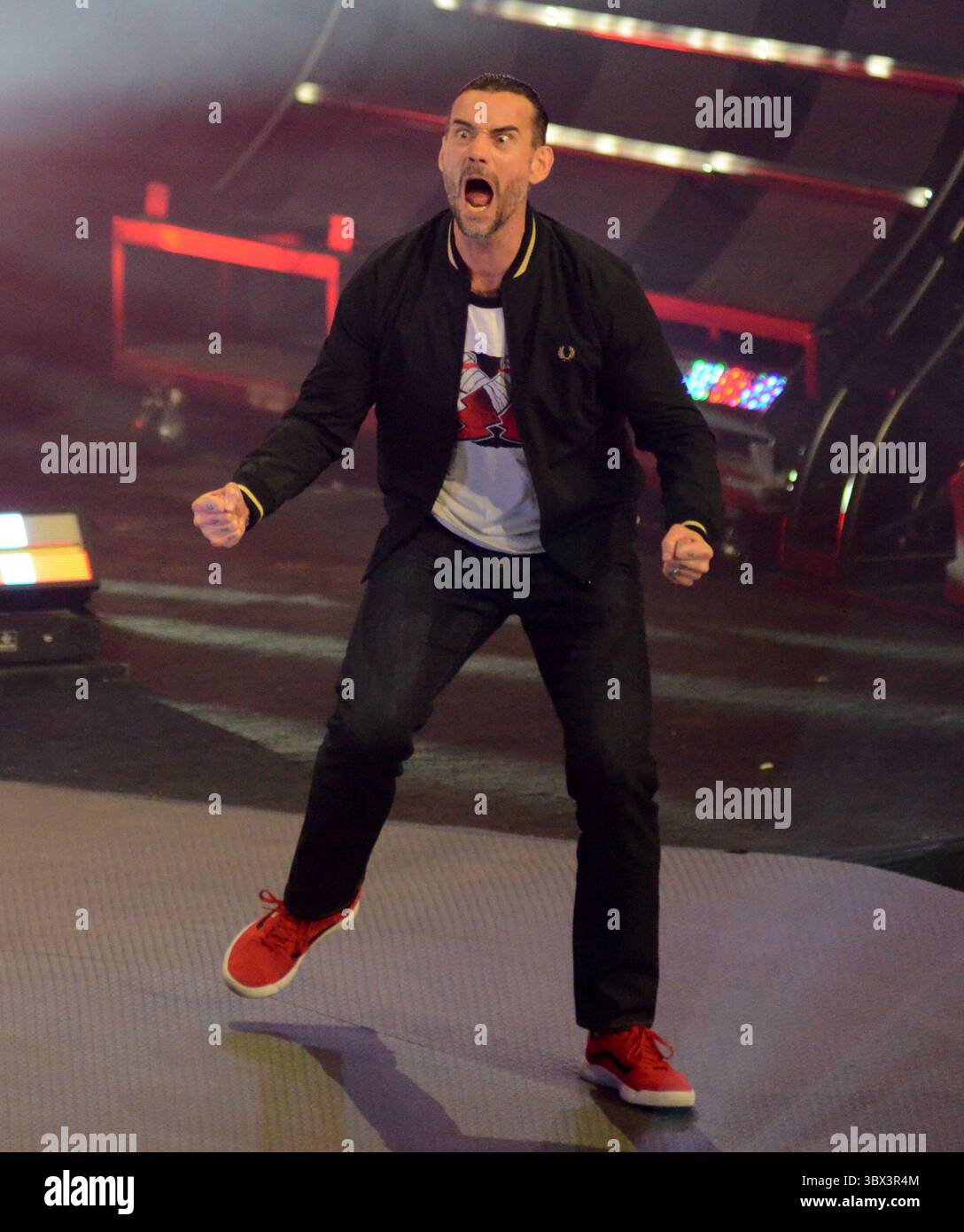 25 août 2021 - cm Punk nouvellement signé est vu lors des enregistrements AEW à l'UW Milwaukee Panther Arena à Milwaukee, Wisconsin. Ricky Bassman/Cal Sport Media(image de crédit : © ; Ricky Bassman/CSM via ZUMA Wire) Banque D'Images