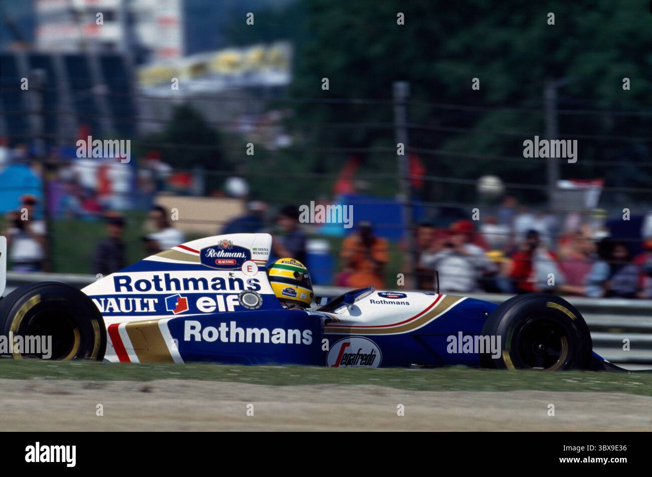 1994 - Ayrton Senna - Williams FW16-Renault - F1 - Grand Prix de Saint-Marin - Imola - Hasselblad original Slide Scan Banque D'Images