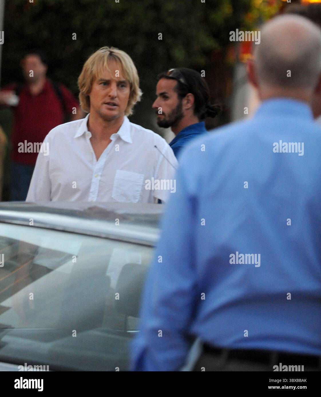 MIAMI BEACH, FL - 18 AVRIL 2008 : (COUVERTURE EXCLUSIVE) les acteurs Jennifer Aniston et Owen Wilson tournent une scène pour 'Marley and me' au Tides Hotel. 18 avril 2008 à Miami Beach, Floride. ...Personnes : Owen Wilson (crédit image : © SMG via ZUMA Press Wire) Banque D'Images