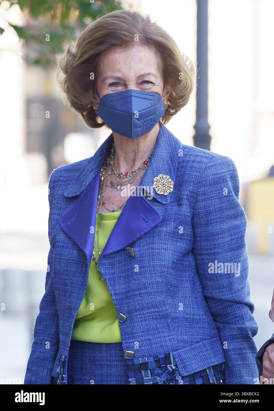 7 octobre 2021, Madrid, Espagne : la Reine Sofia d'Espagne arrive à une réunion du cercle international, orgue de l'École de musique Reine Sofia, à Madrid. (Crédit image : © Atilano Garcia/SOPA images via ZUMA Press Wire) Banque D'Images