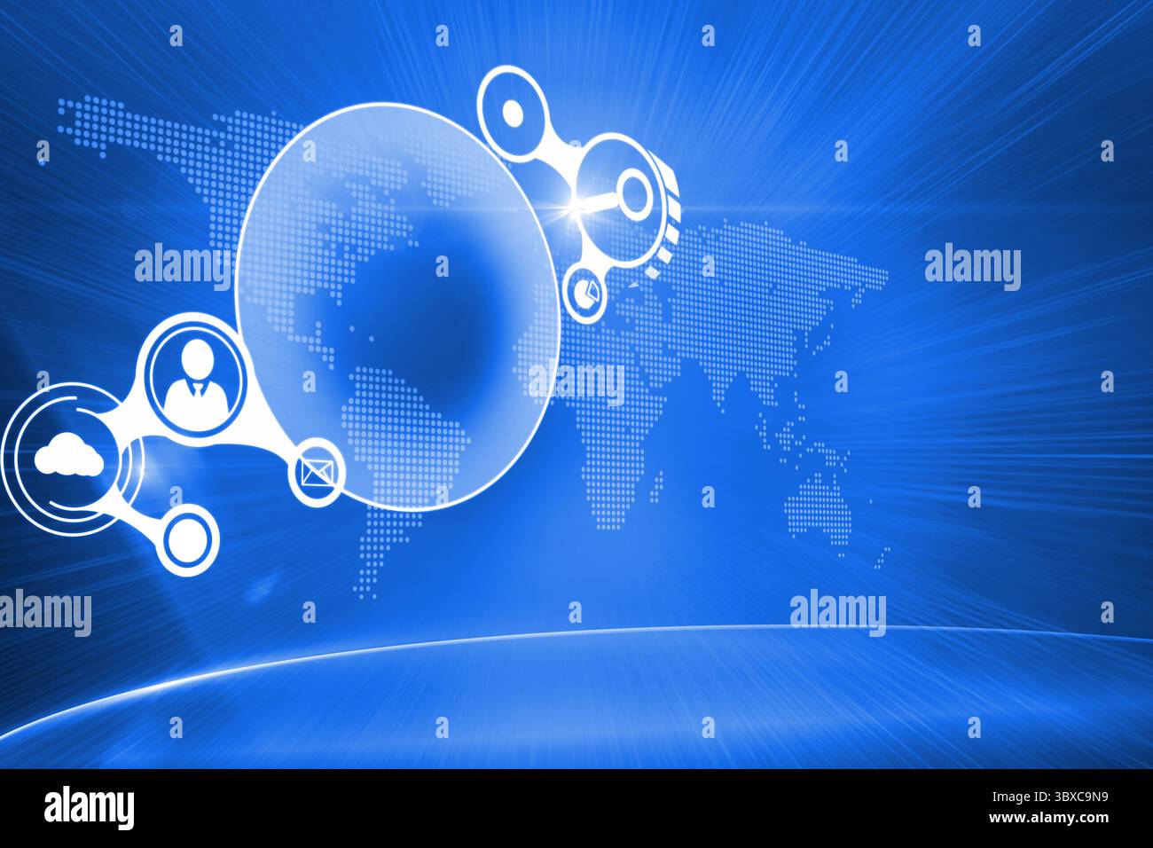 L'interface de technologie futuriste Banque D'Images