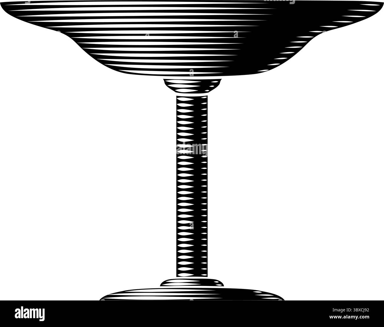 Coupe de calice à glaçon coupe de goblet Woodcut Vintage icône Illustration de Vecteur