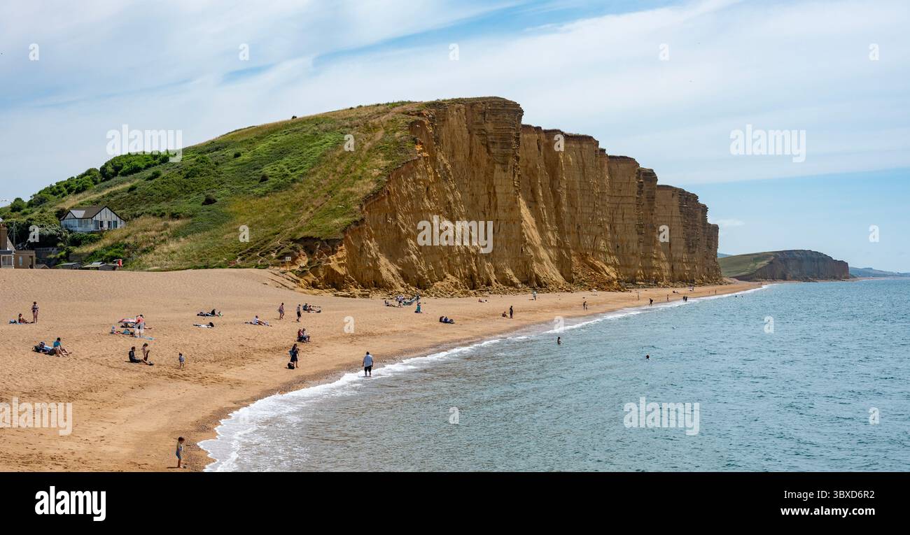 Sandstone East Cliffs, West Bay, Dorset, Angleterre Banque D'Images