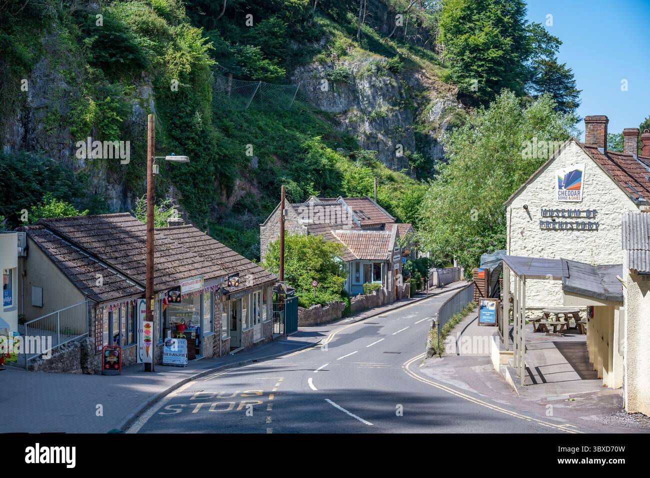 Début de Cheddar gorge, Cheddar, Somerset, Angleterre Banque D'Images