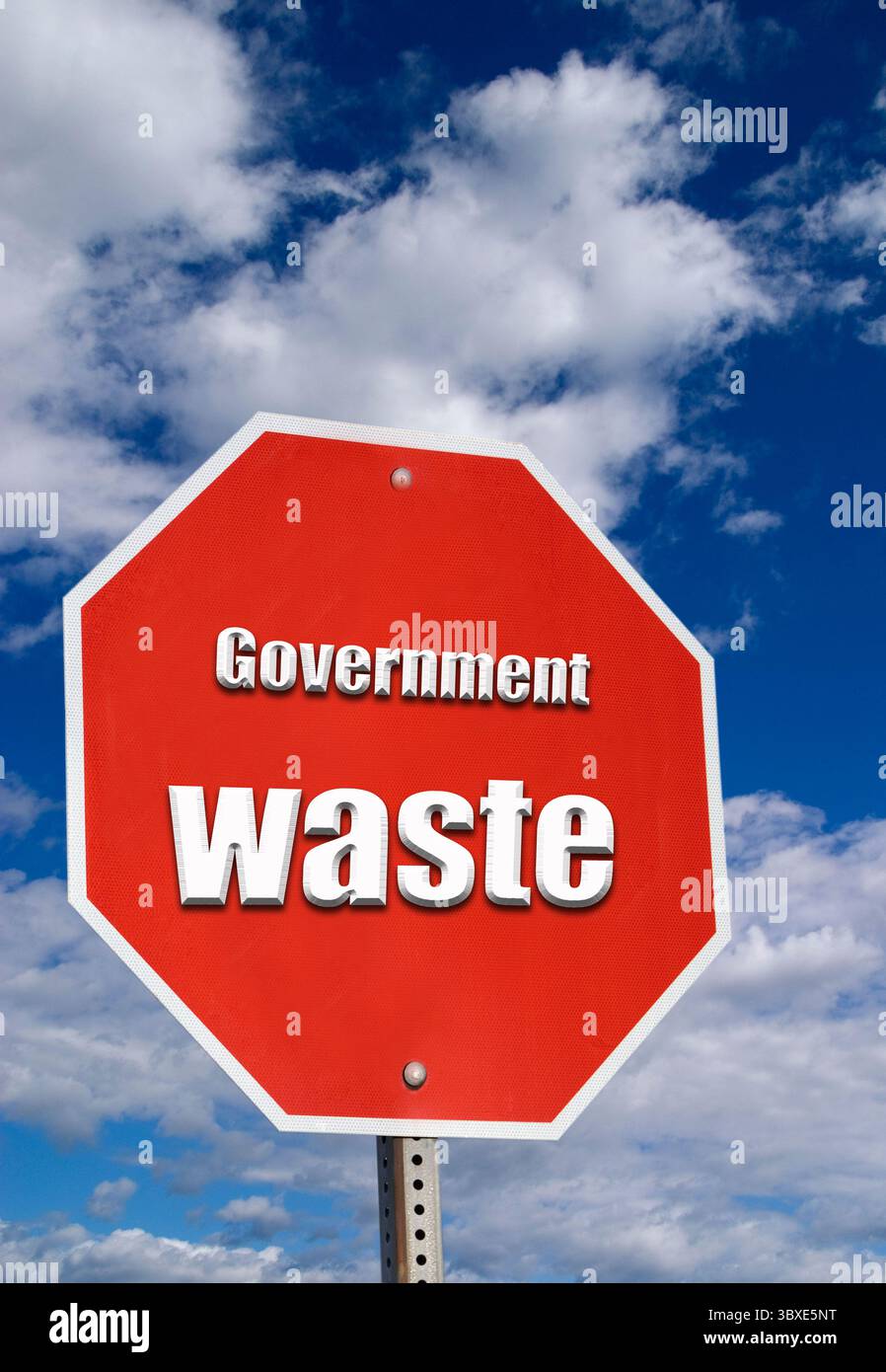 Arrêtez le gaspillage gouvernemental. Banque D'Images