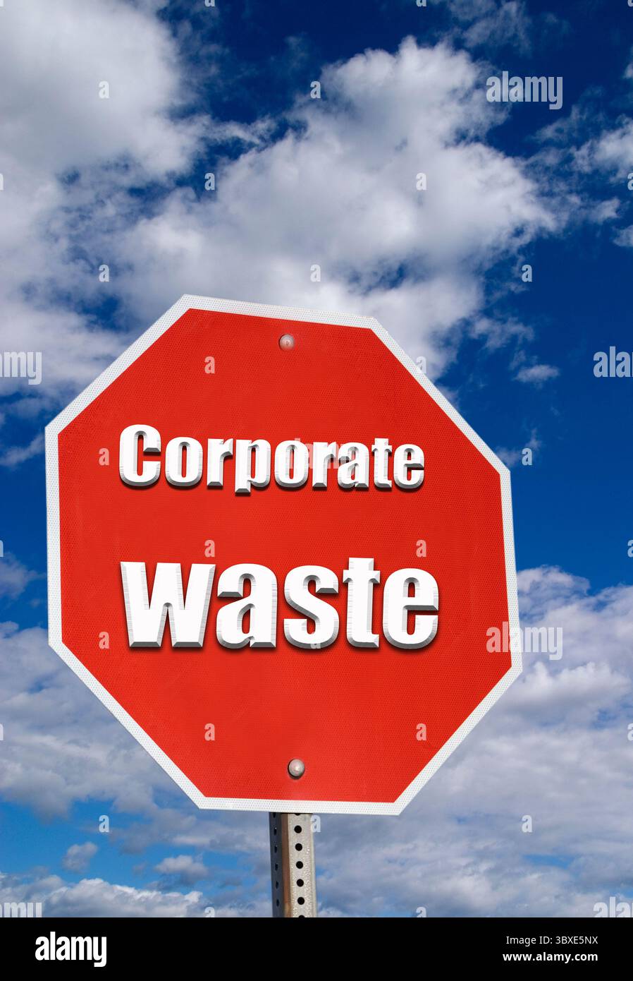 Arrêtez le gaspillage de l'entreprise Banque D'Images