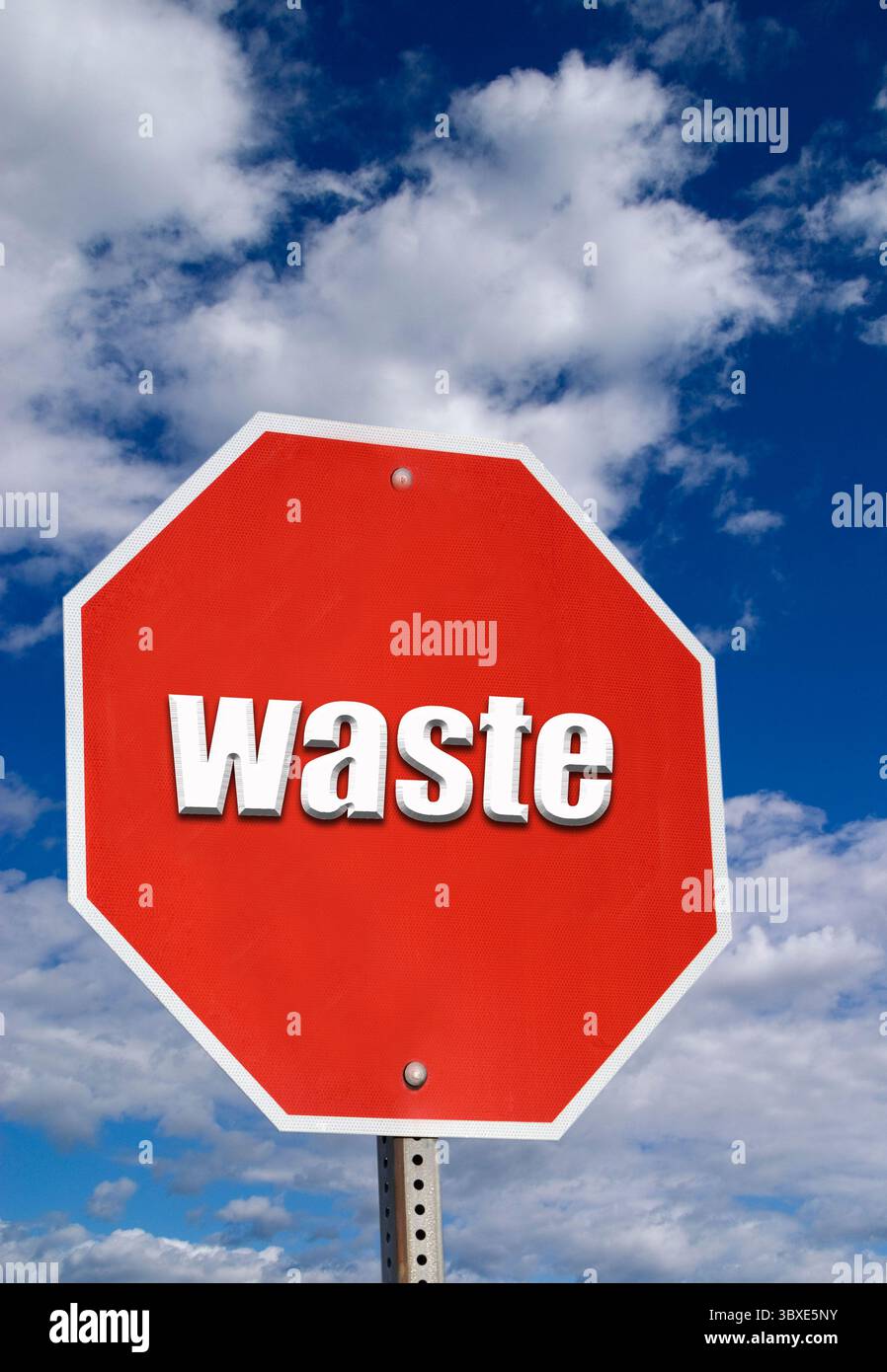 Arrêter les déchets Banque D'Images