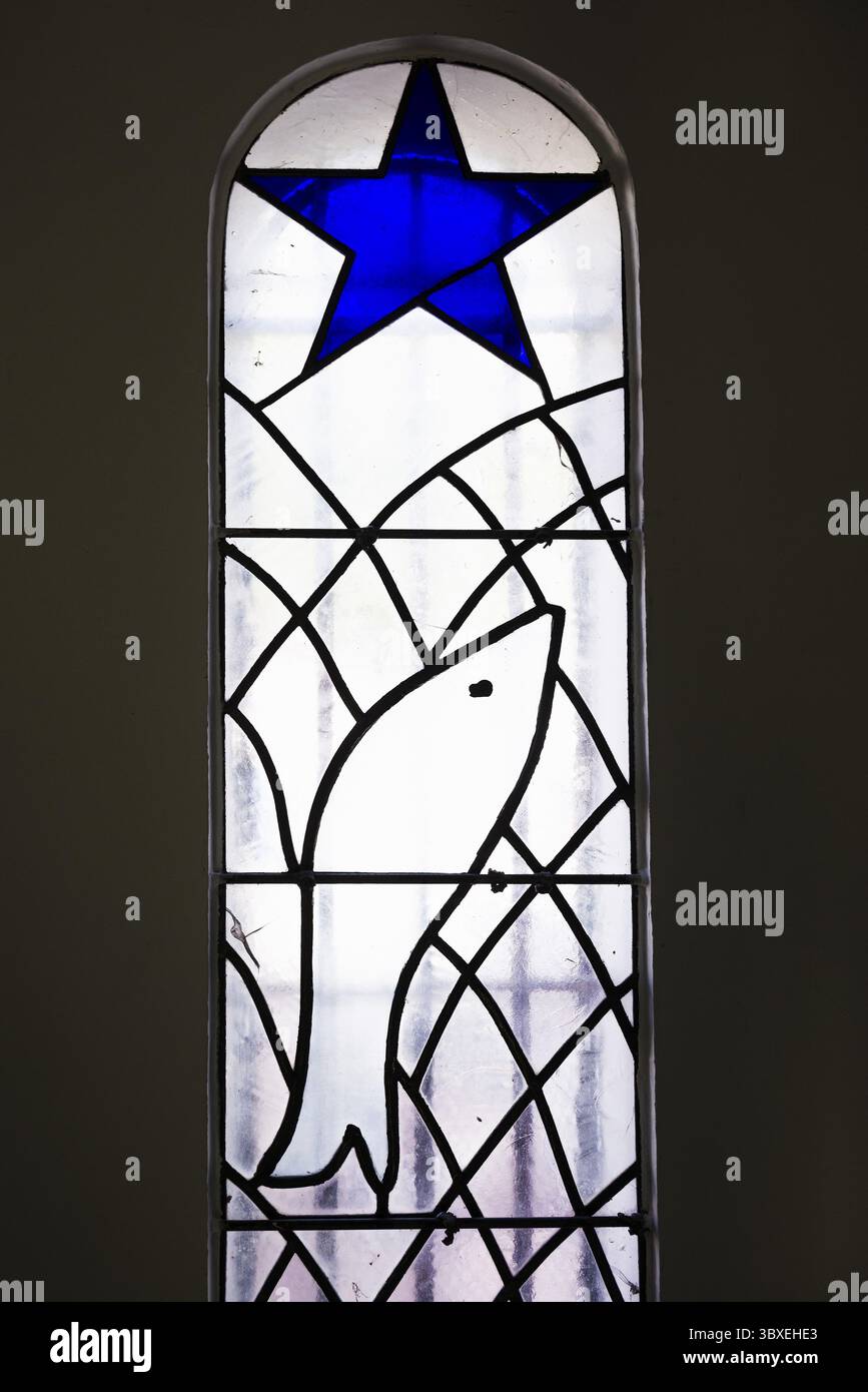 Vue intérieure de la chapelle, Chapelle du Rosaire de Vence, Chapelle Matisse, artiste Henri Matisse, Vence, Provence Alpes Côte d'Azur, Sud de la France Banque D'Images