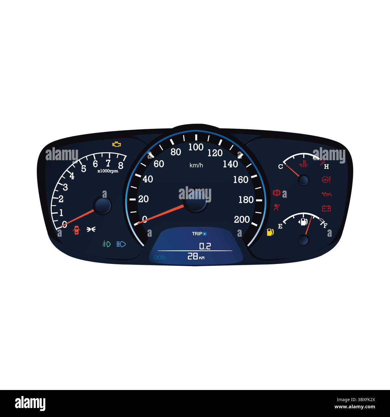 Illustration du compteur de vitesse de voiture dessin vectoriel Illustration de Vecteur