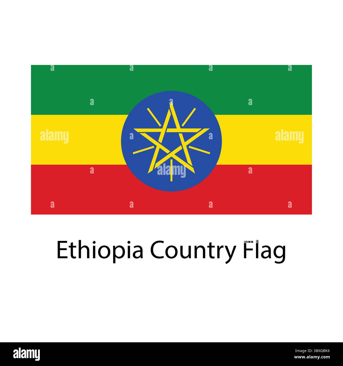 Éthiopie pays drapeau main dessin illustration vectorielle dessin Illustration de Vecteur