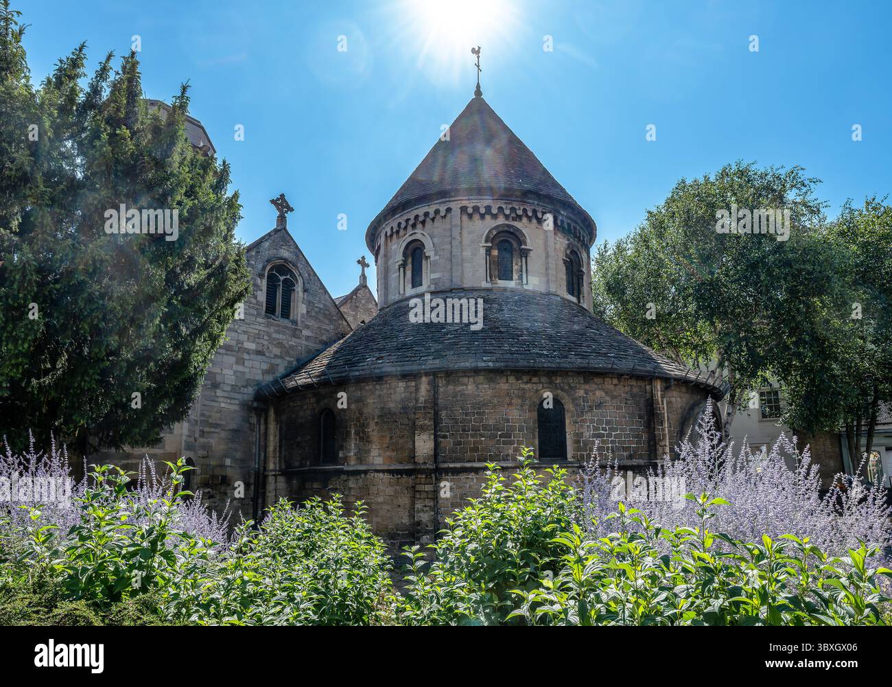 Église ronde du Saint-Sépulcre à Cambridge, Royaume-Uni. Banque D'Images