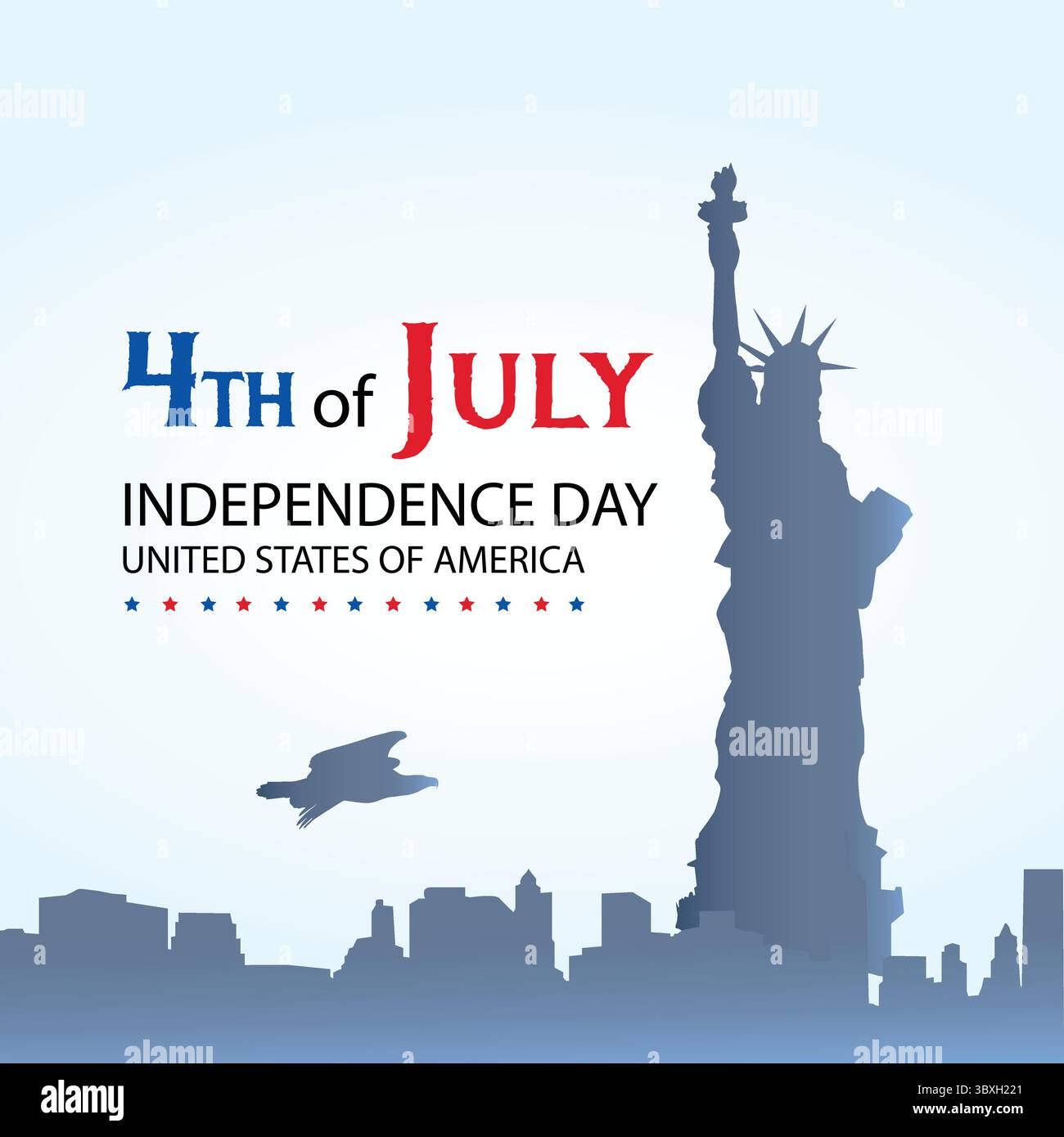 Joyeux 4 juillet American Independence Day illustration vecteur basé Illustration de Vecteur