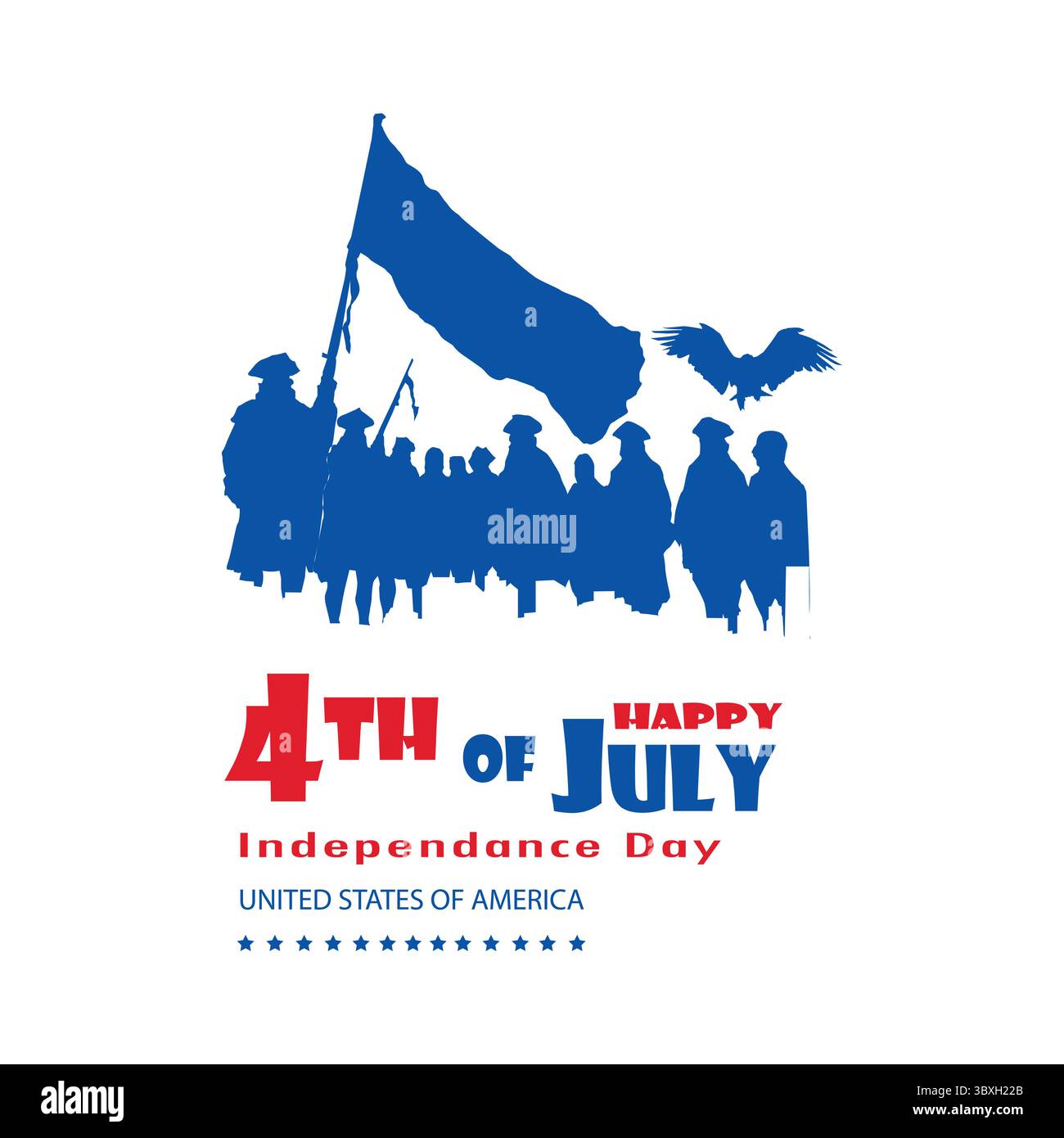 Joyeux 4 juillet American Independence Day illustration ai basée sur le vecteur Illustration de Vecteur