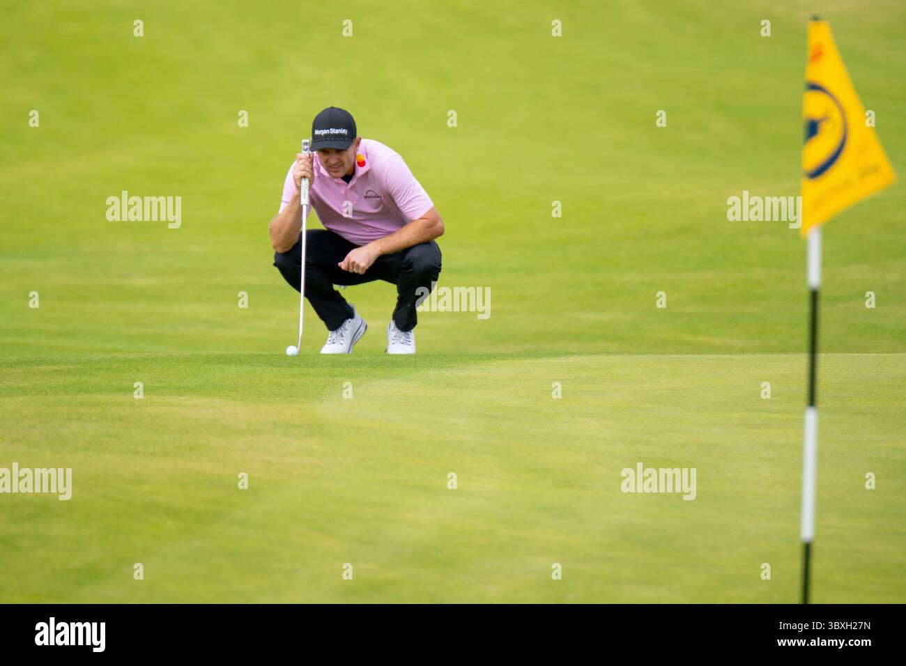 Portrush, Irlande. 18 juillet 2025. Justin Rose lors de la deuxième manche du 153e championnat Open à Royal Portrush. Crédit : Tim Gray/Alamy Live News Banque D'Images