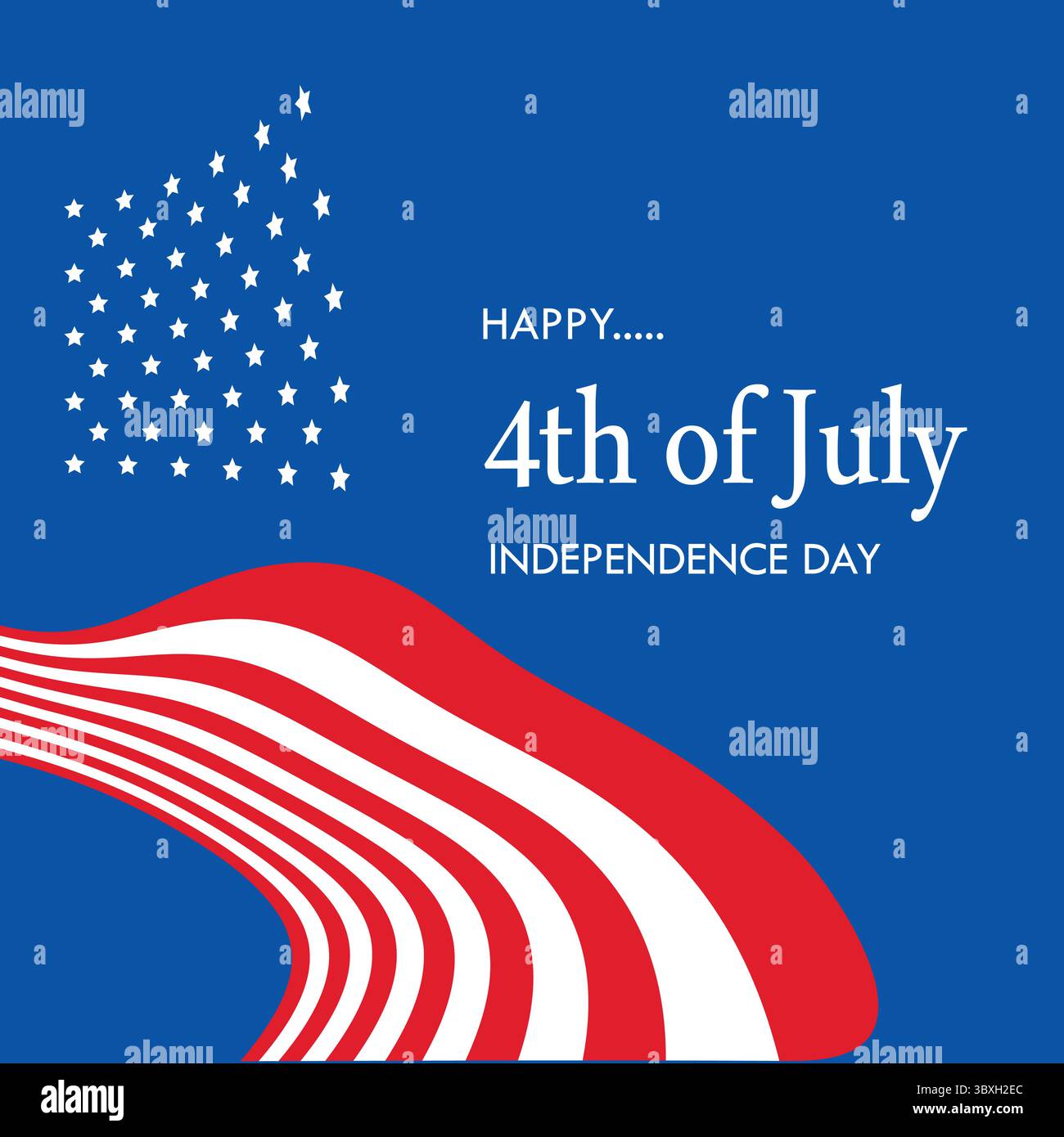 Joyeux 4 juillet American Independence Day illustration vectorielle basée Illustration de Vecteur